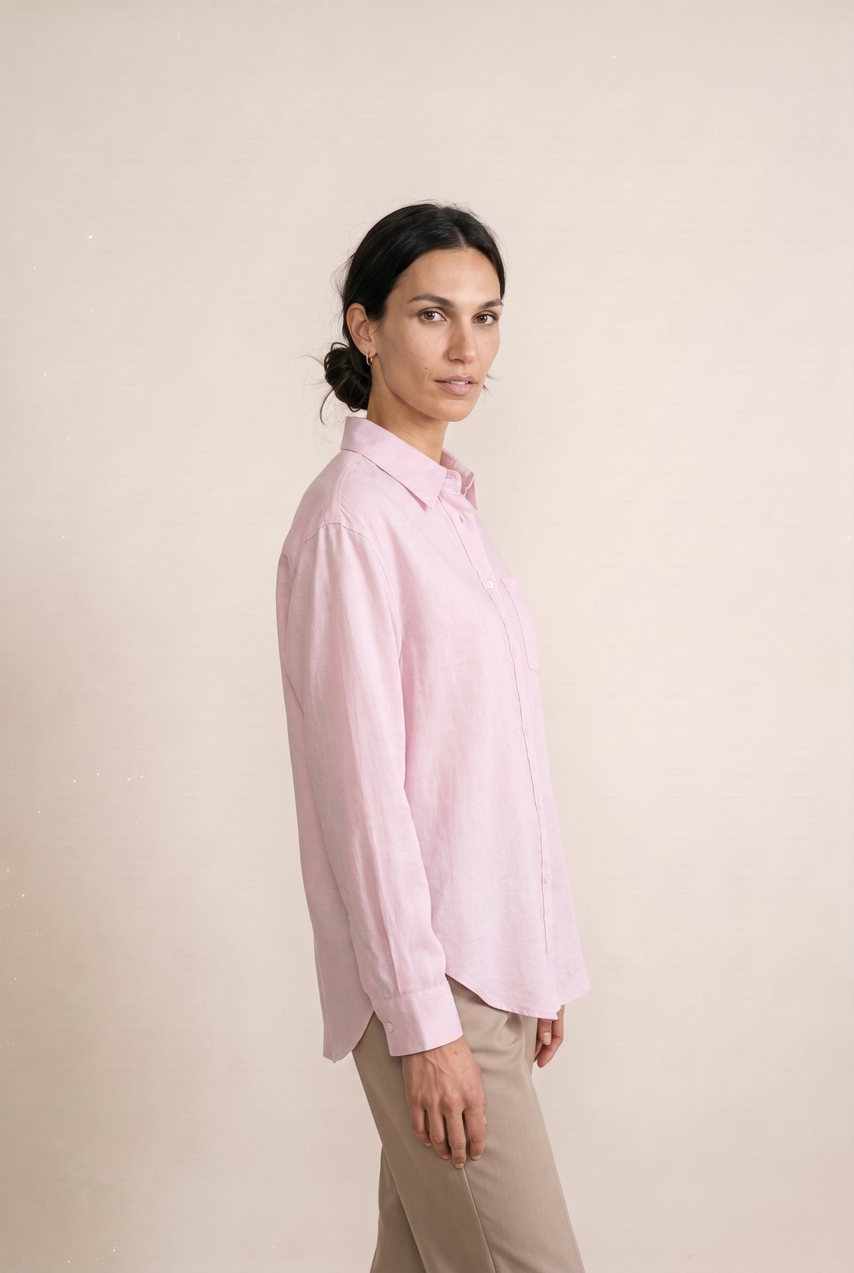 Relaxed Button-Up Shirt Pink 12 Rue Collette