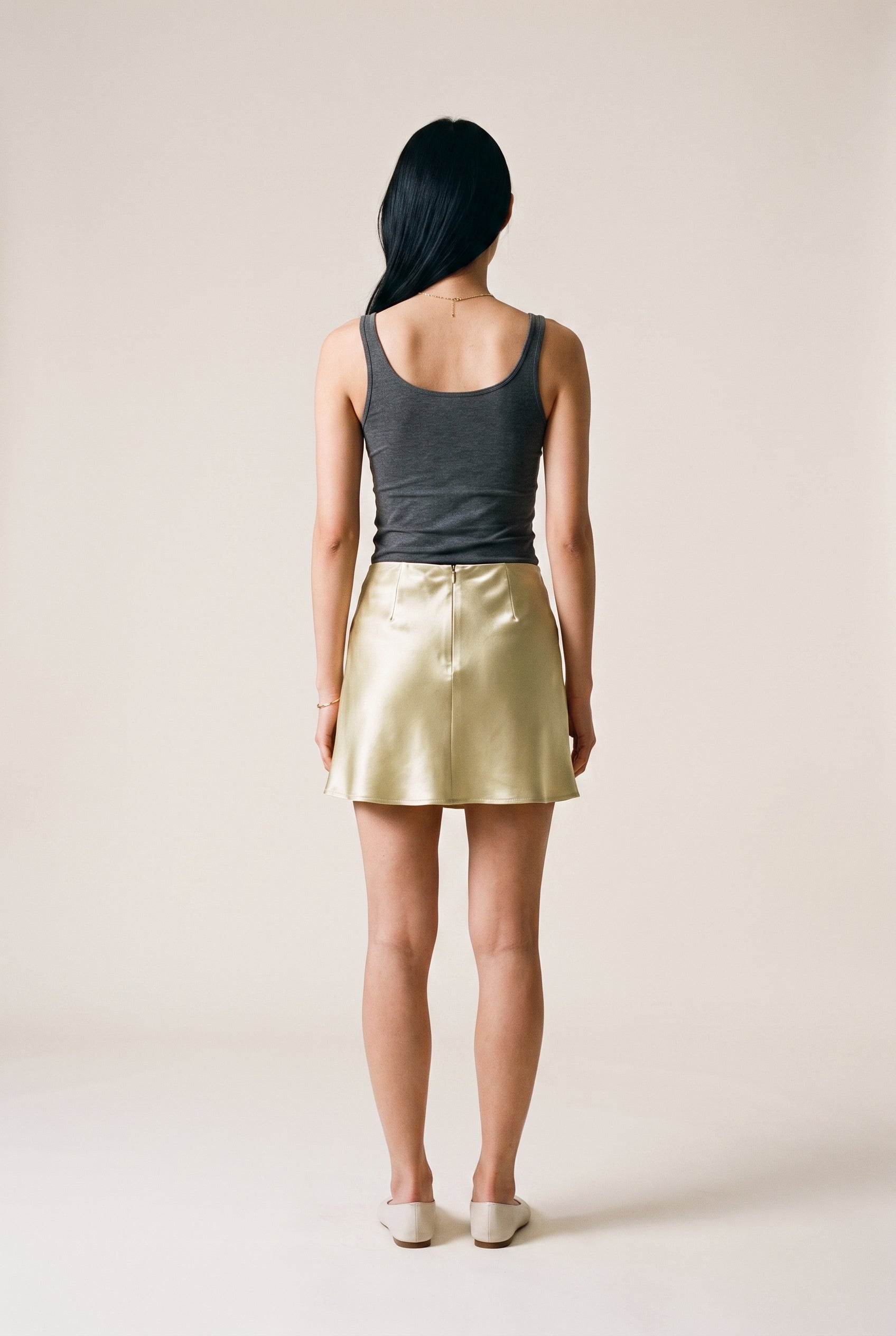 Silky Slip Mini Skirt