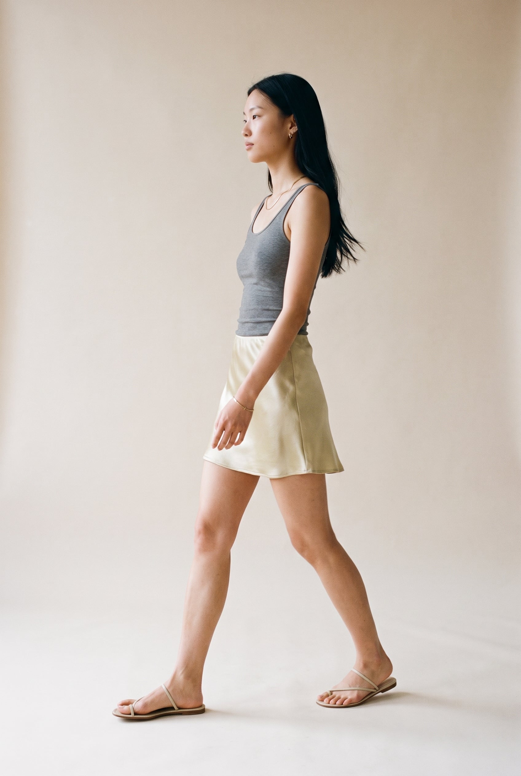Silky Slip Mini Skirt