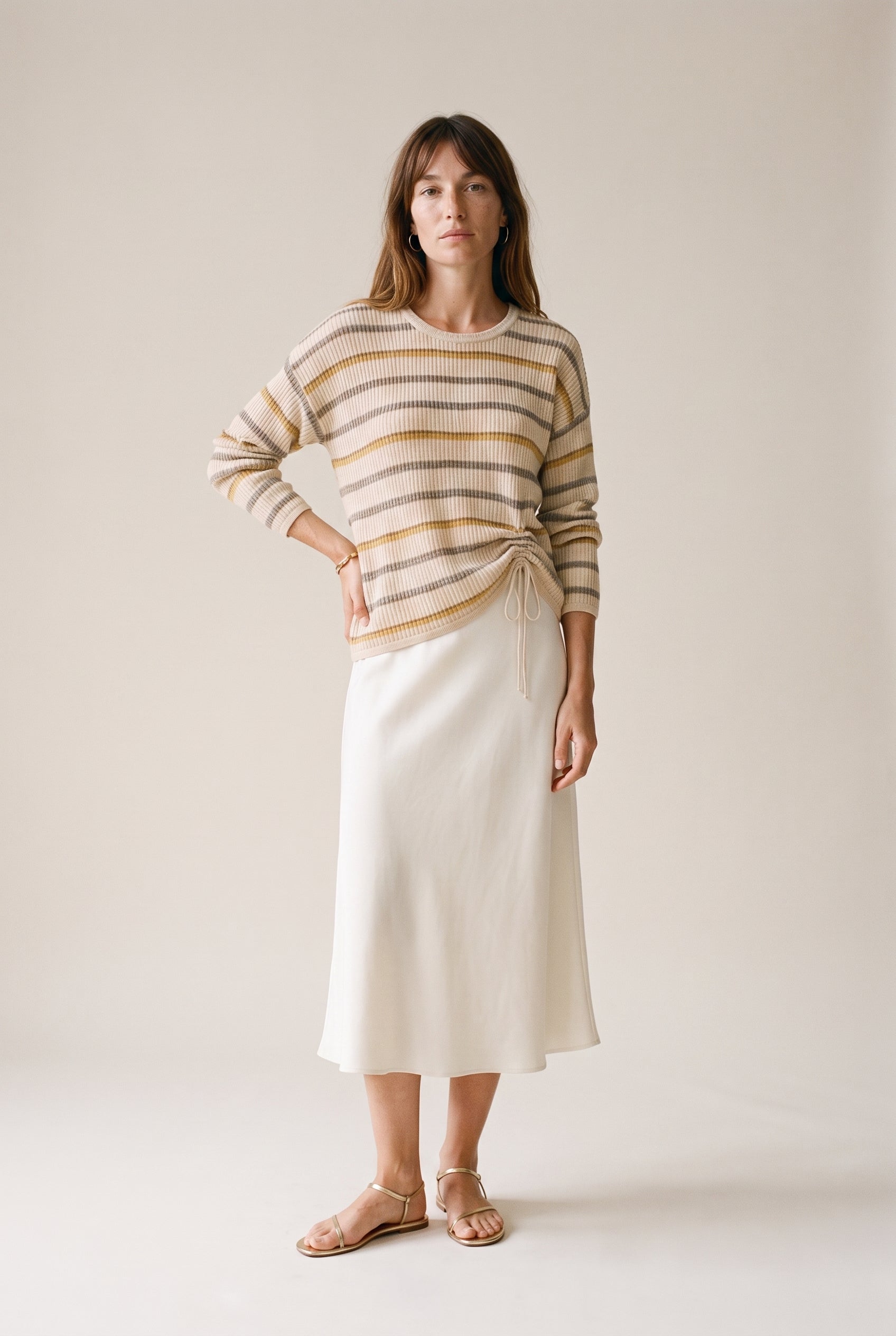 The Relaxed Long Tee – Stripes