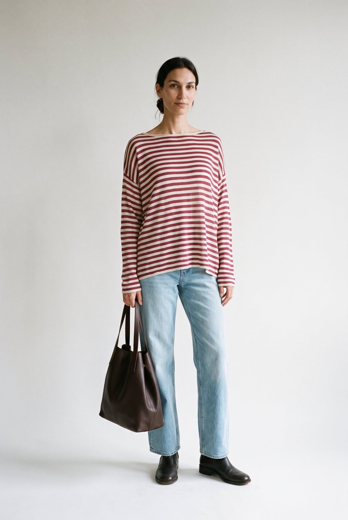 The Longline Tee – Stripes audrey