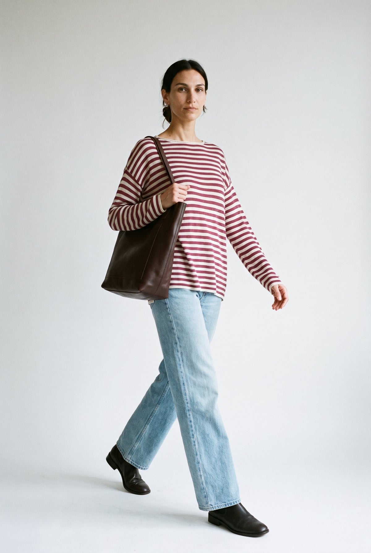 The Longline Tee – Stripes audrey