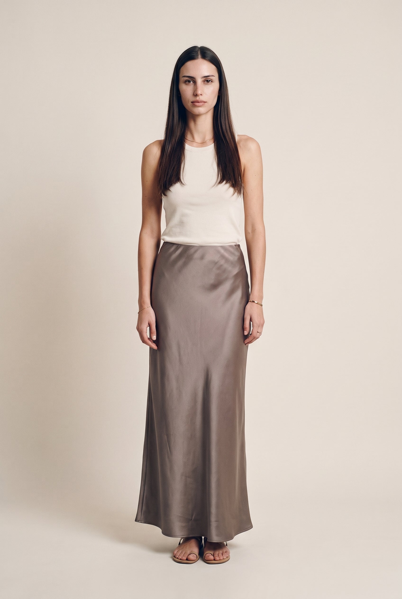 Satin Slip Maxi Skirt