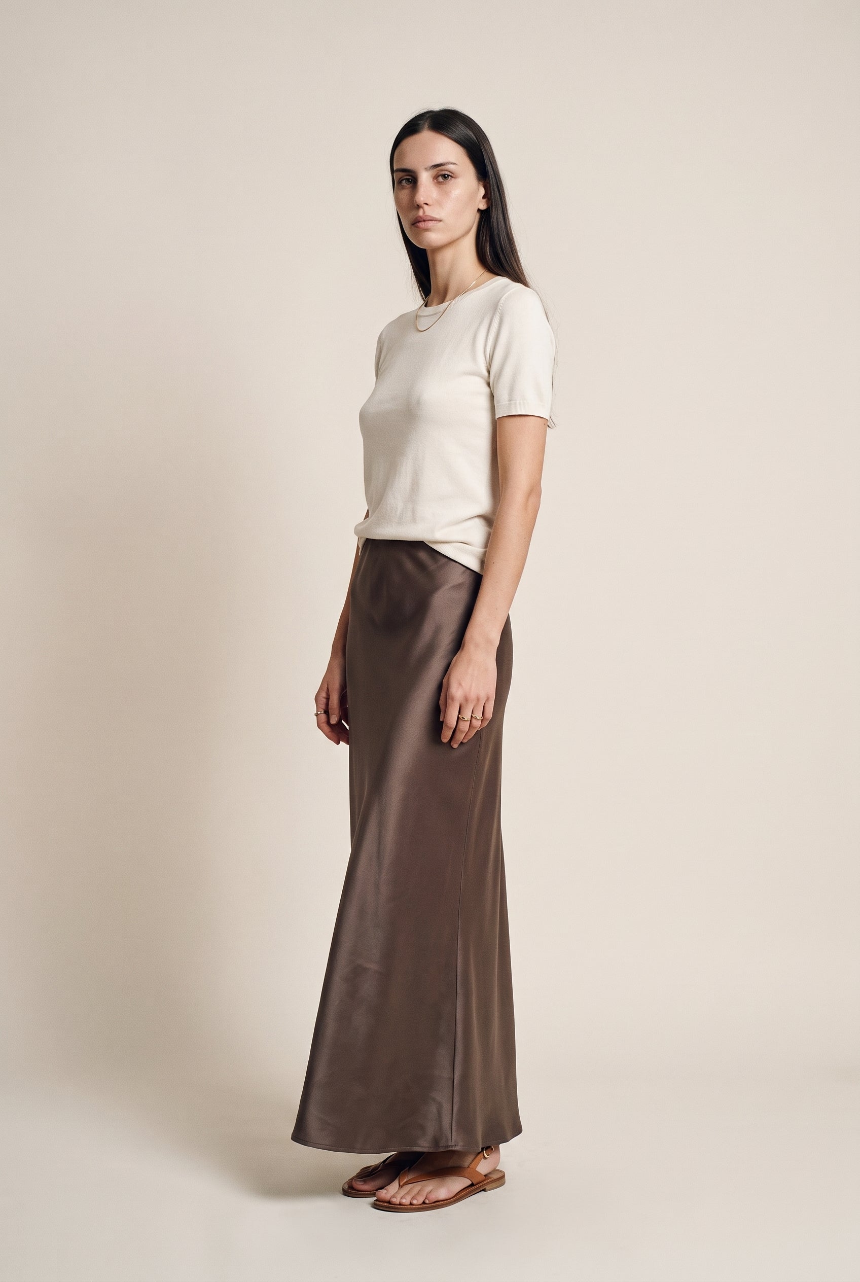 Satin Slip Maxi Skirt