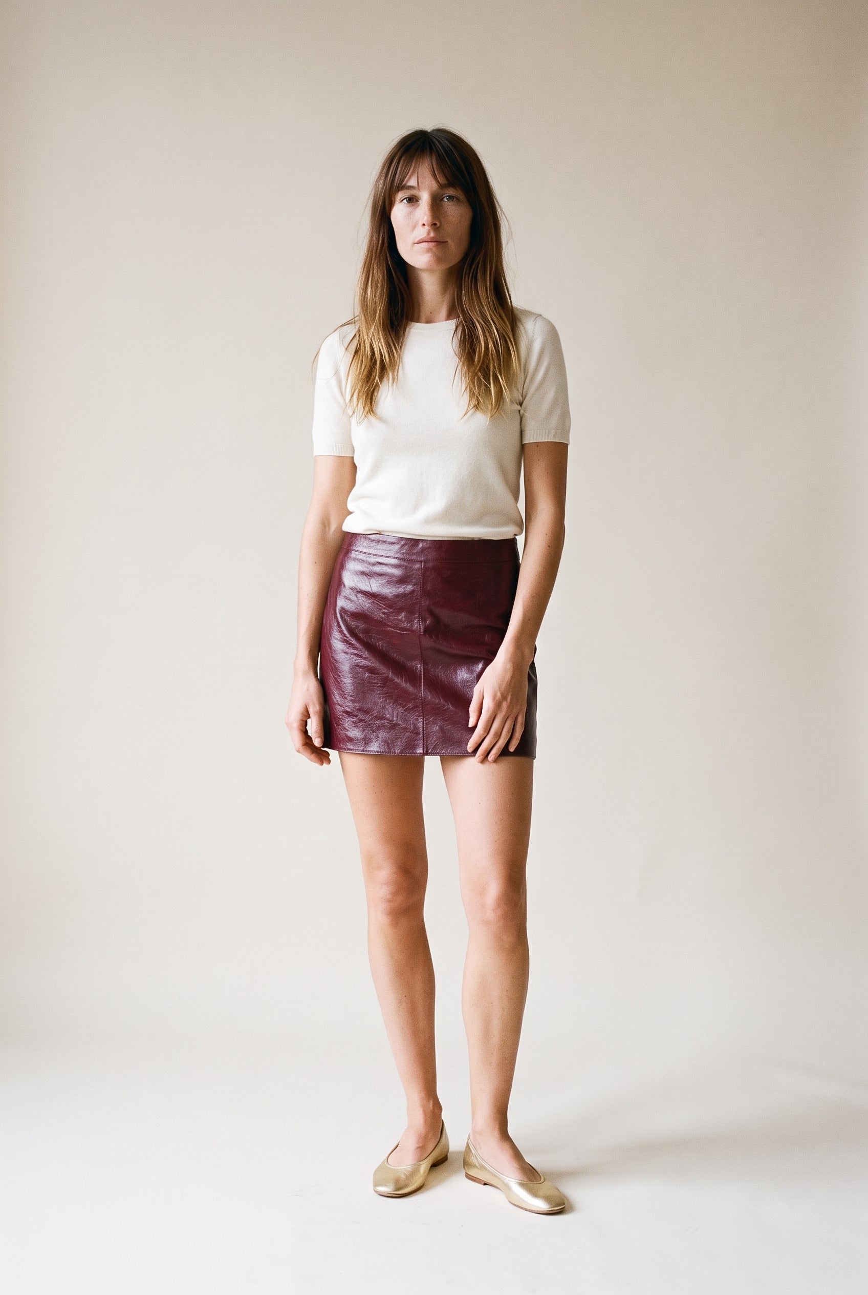 Faux Leather Mini Skirt