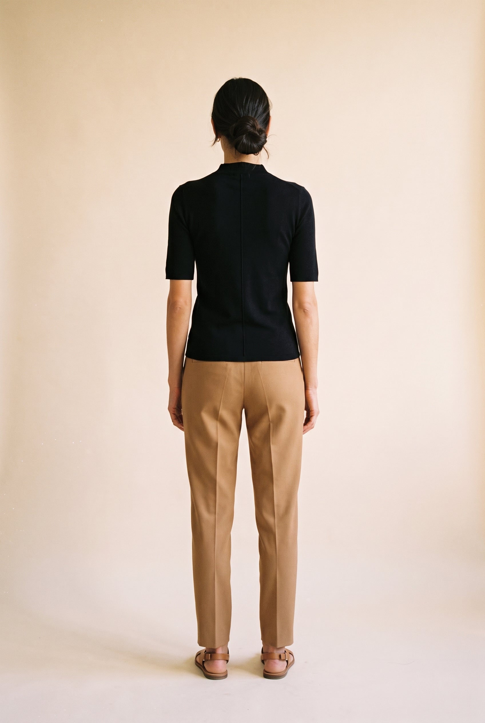 Fitted Mock Neck Top