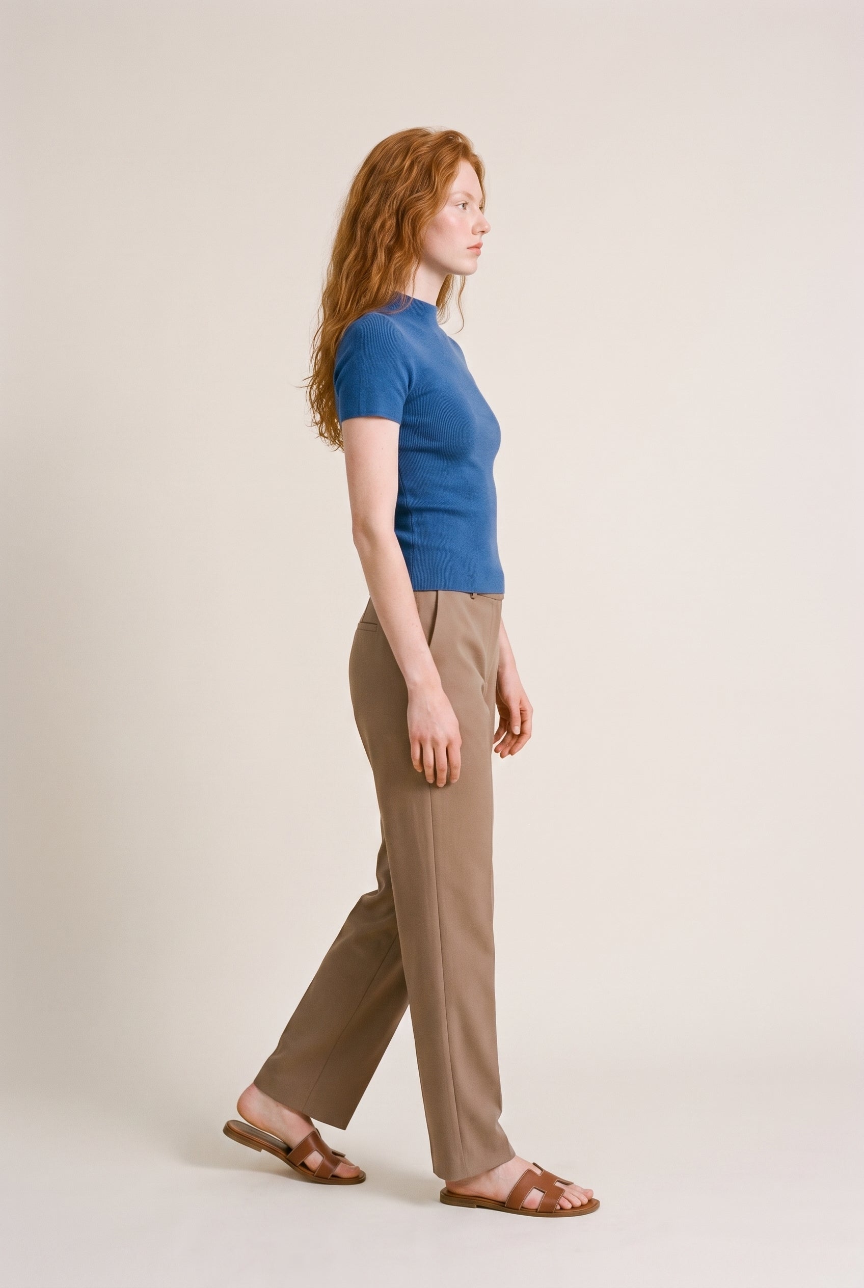 Fitted Mock Neck Top