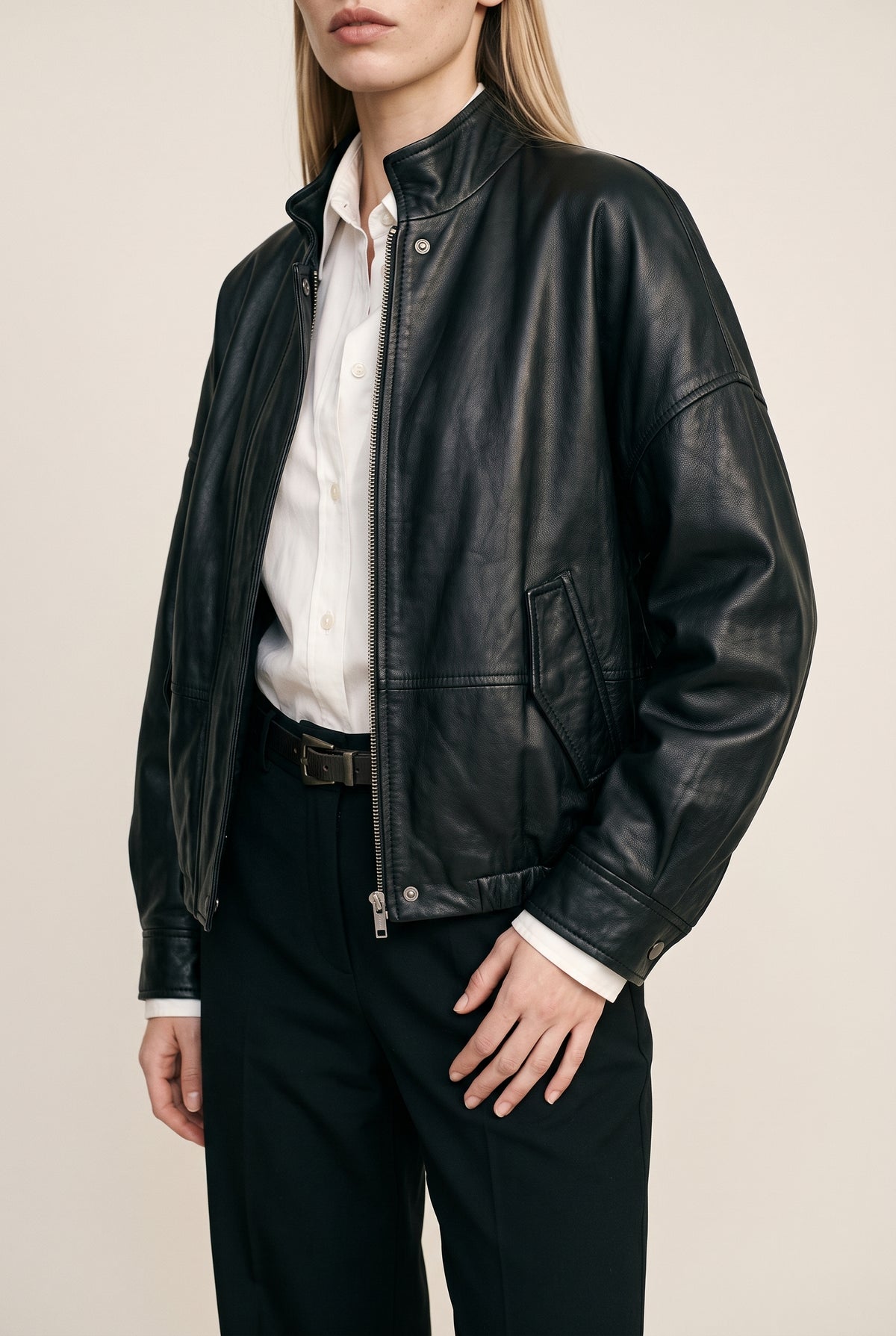 Textured Bomber Jacket