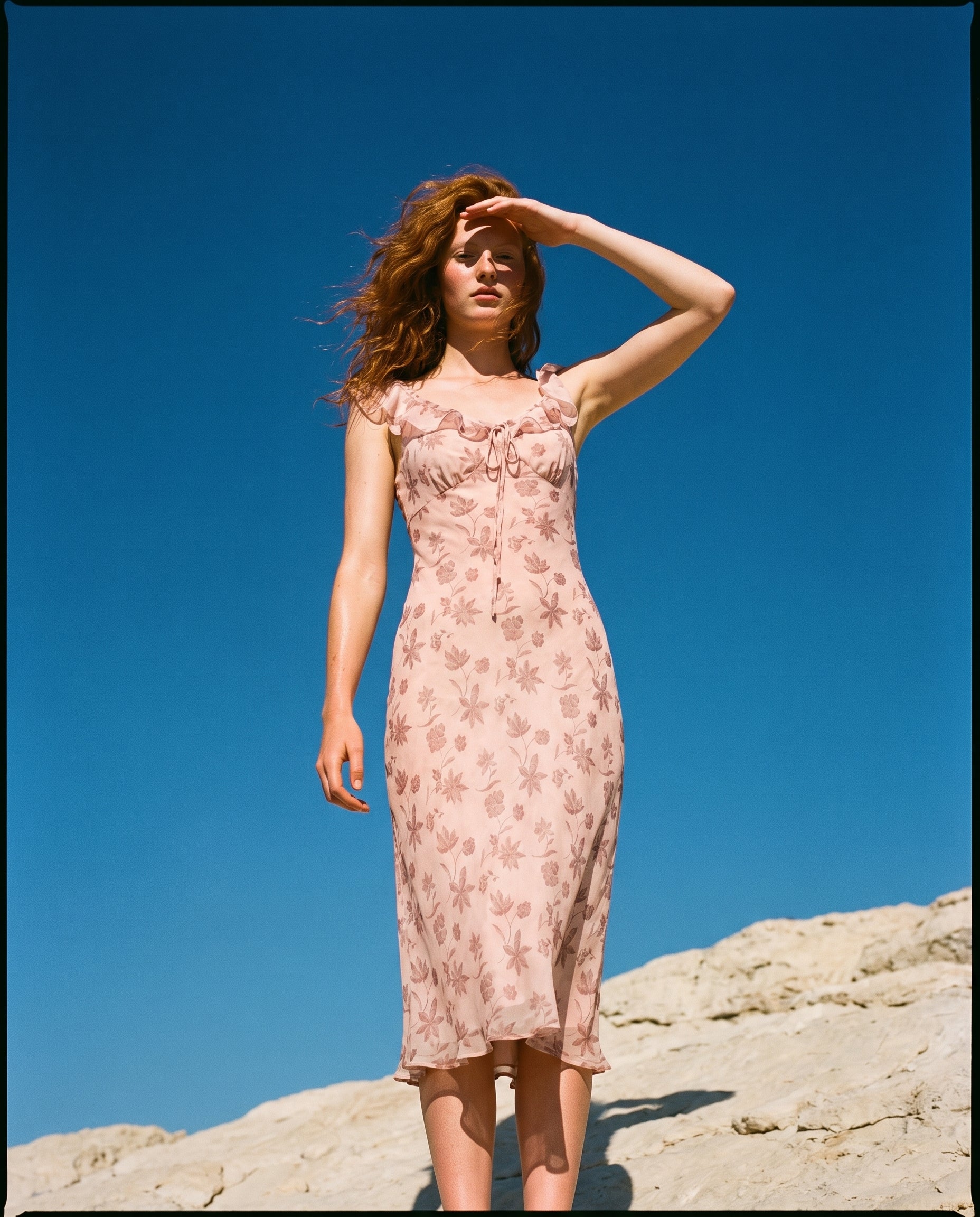 Floral Mesh Maxi Dress