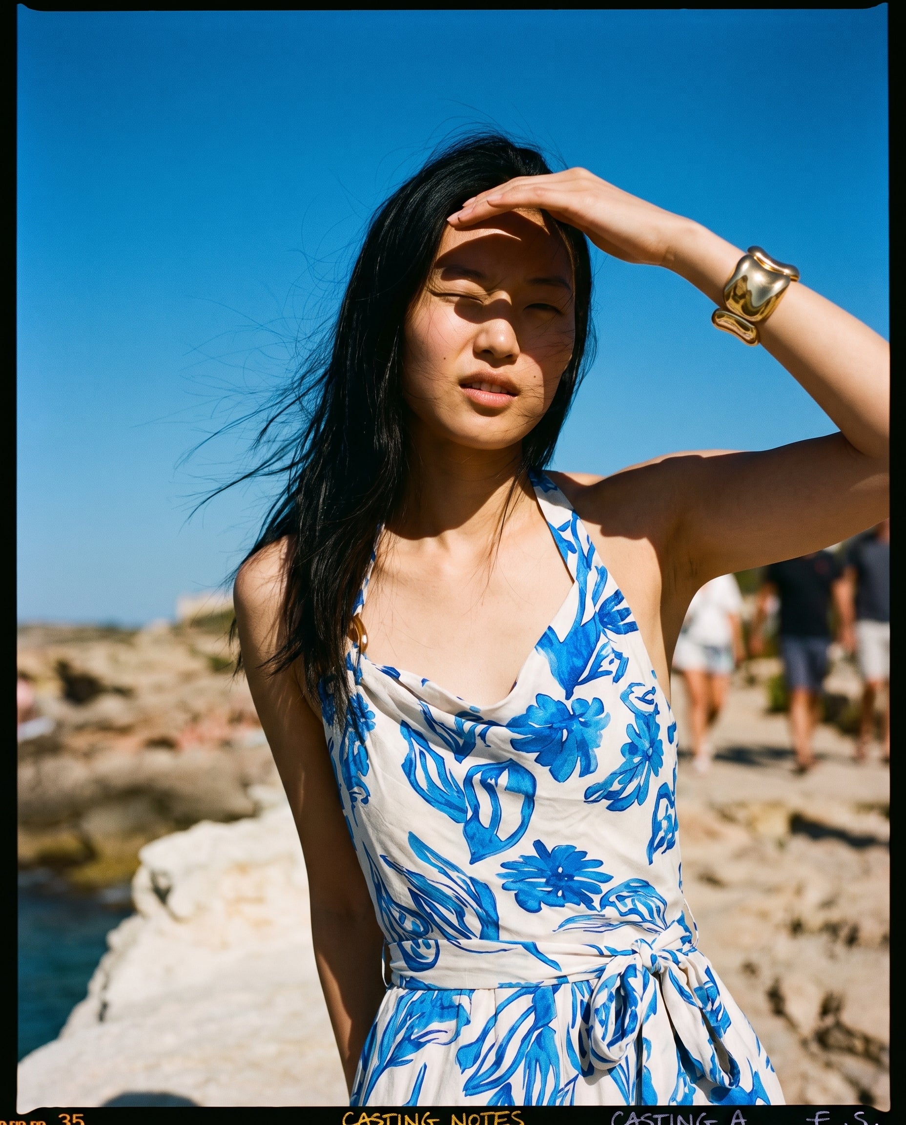 Halter Tia Back Chest Elastic Back Waisted Jumpsuit