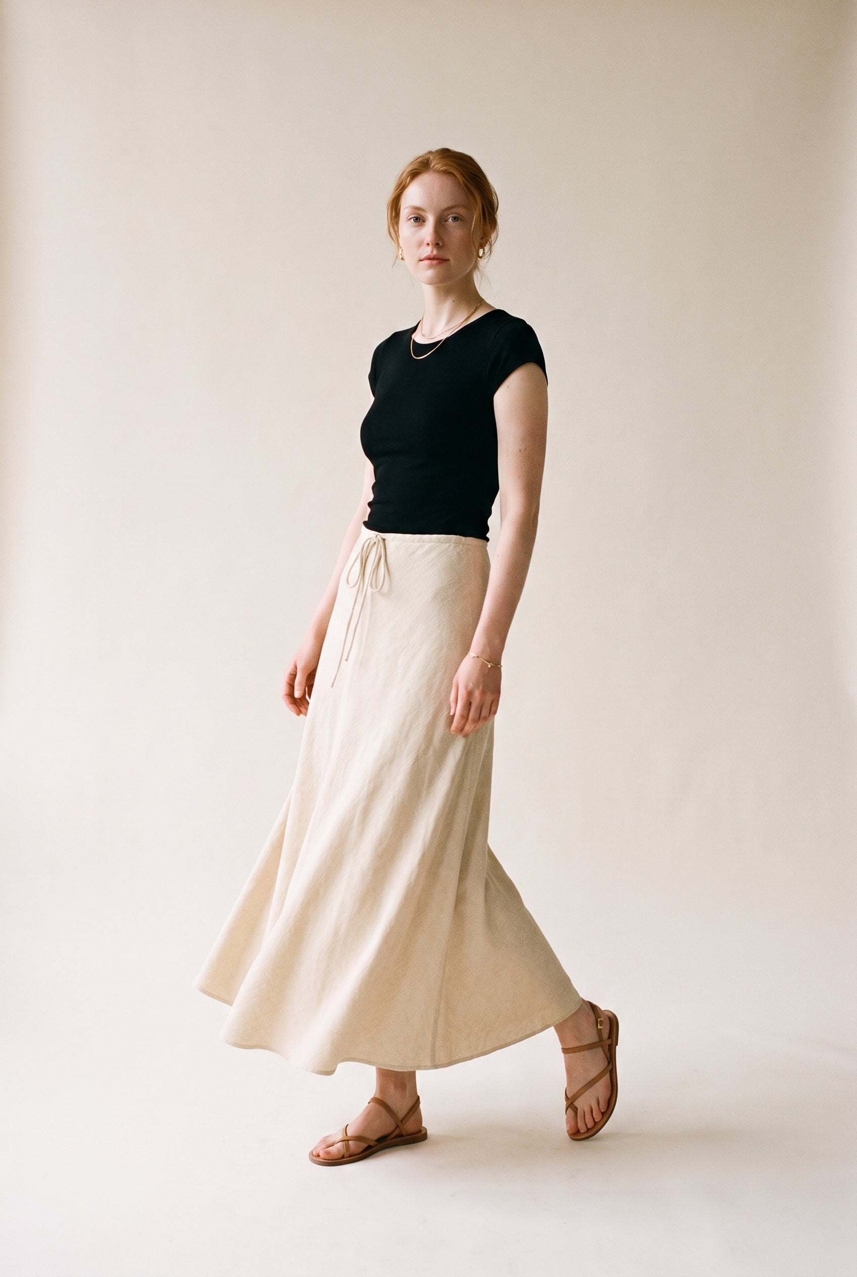 Drawstring Waist Skirt