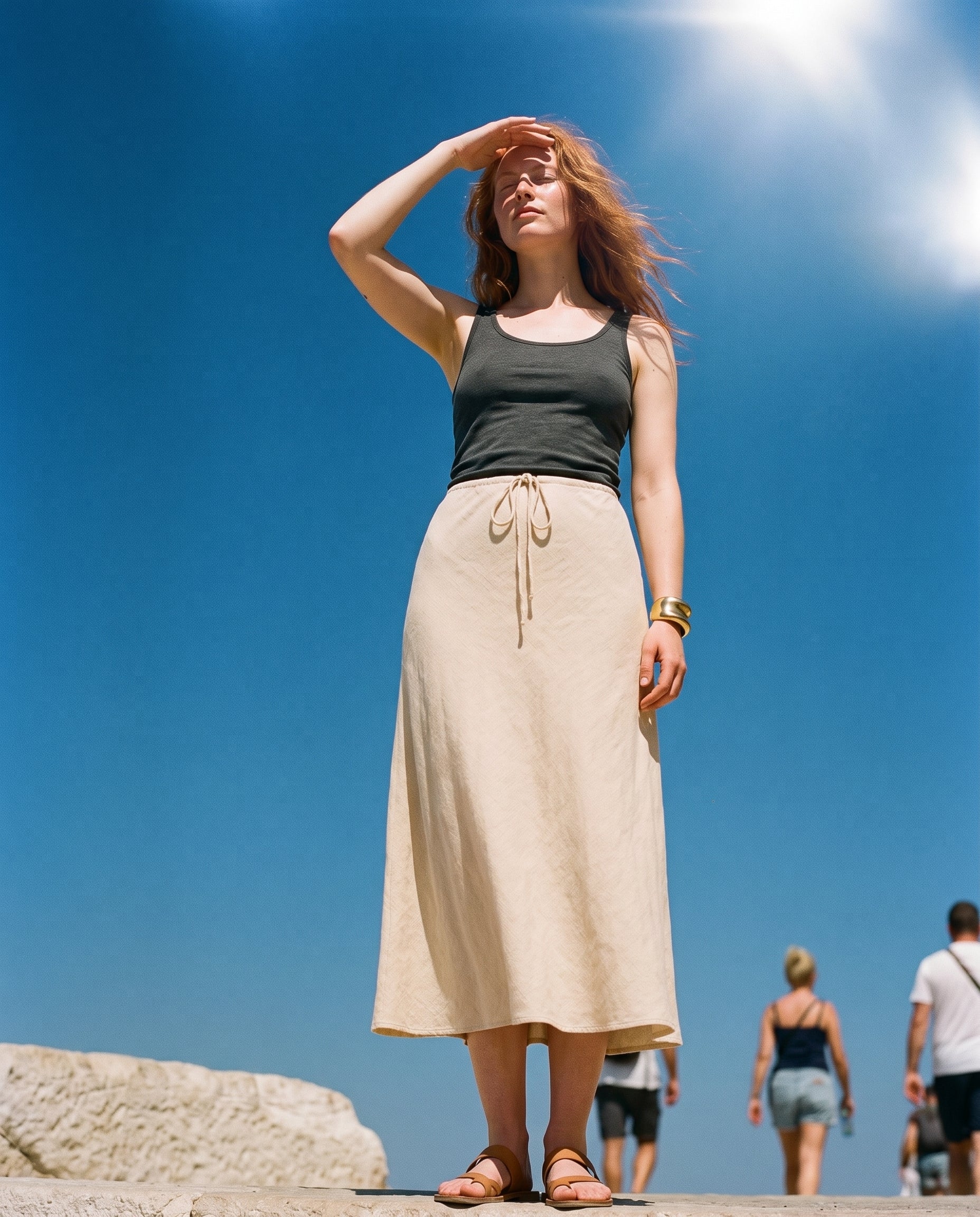 Drawstring Waist Skirt