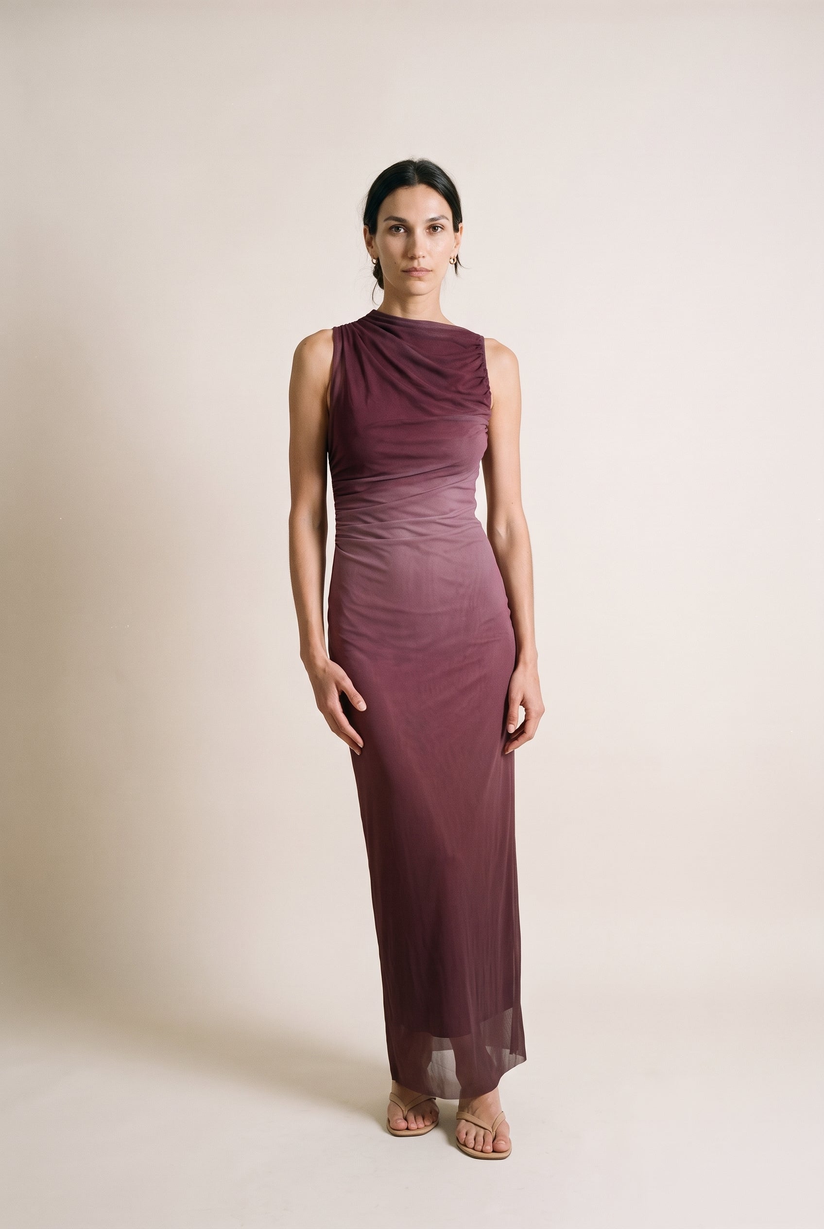 Ombred Sleeveless Long Dress