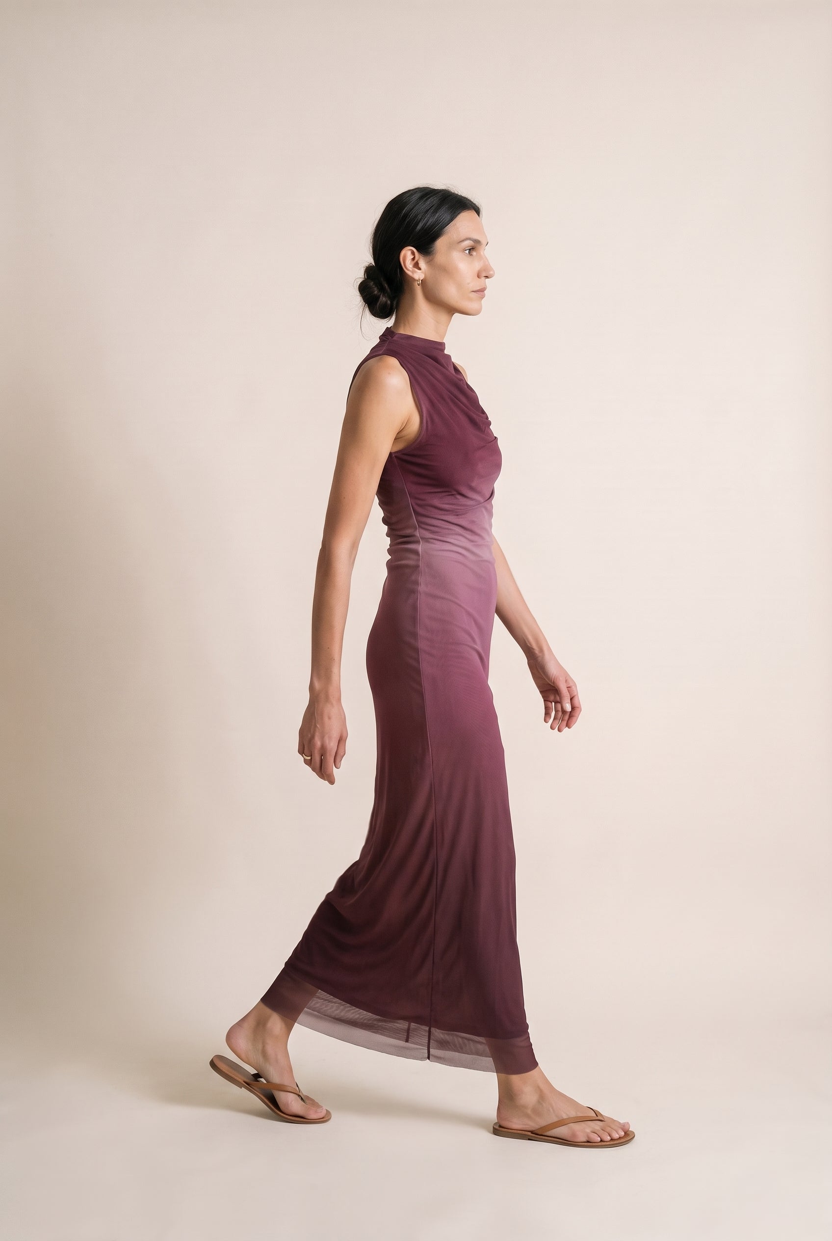Ombred Sleeveless Long Dress