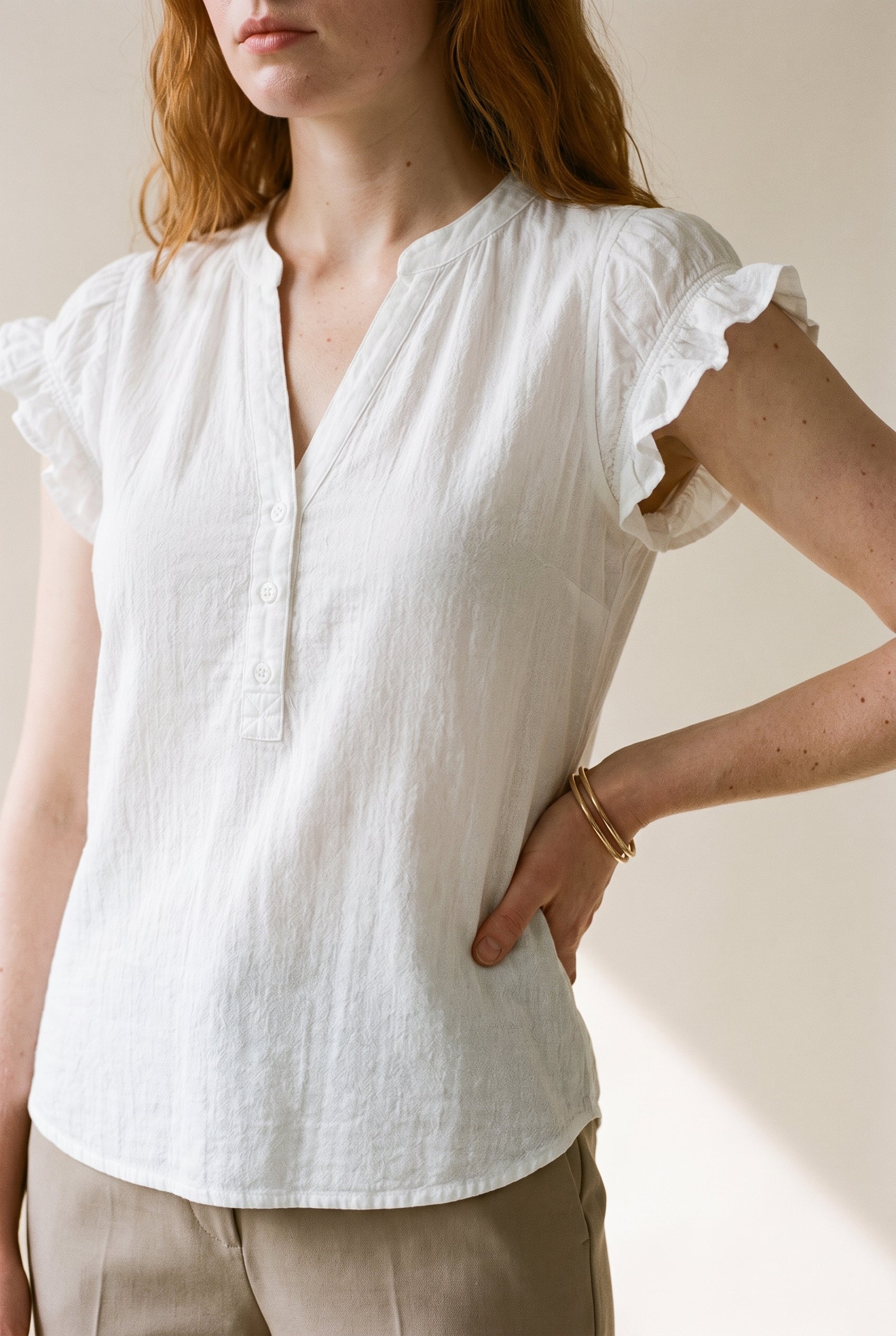 Cotton Tank Top With Embroidery