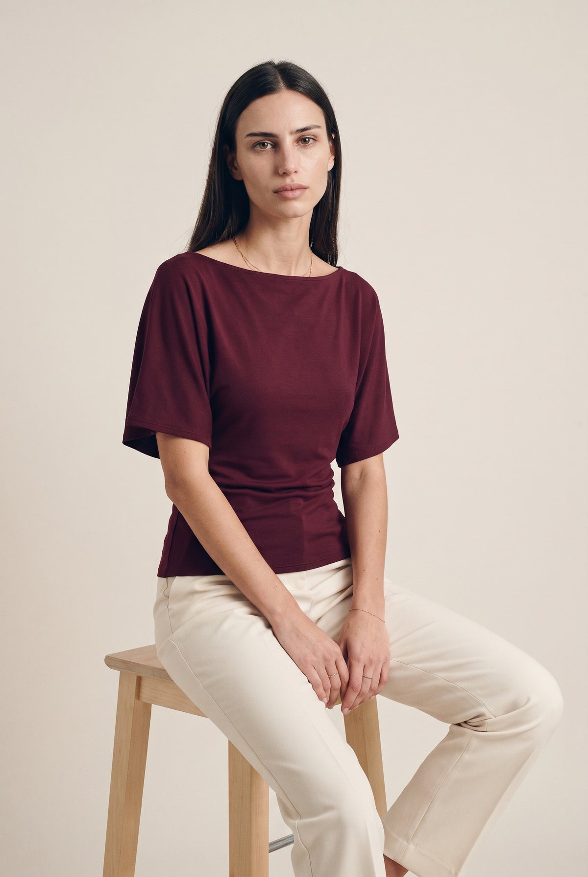 Relaxed Short Sleeve Blouse