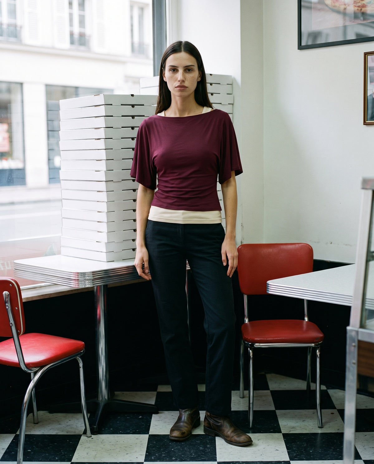 Relaxed Short Sleeve Blouse