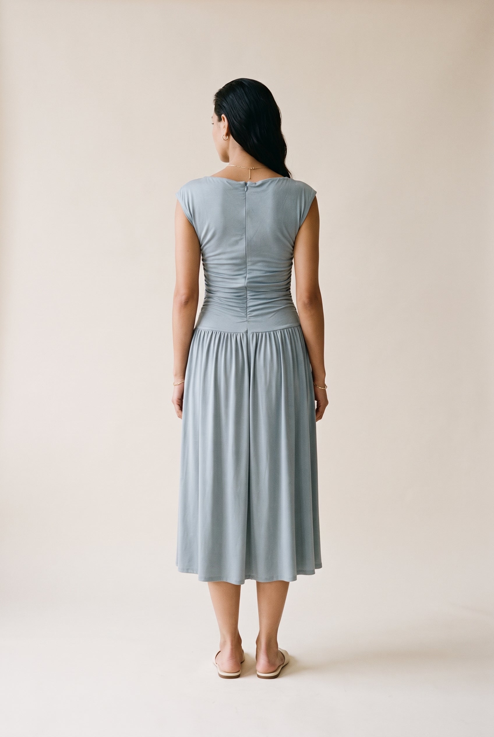 The Madilyn Dress Slate Blue