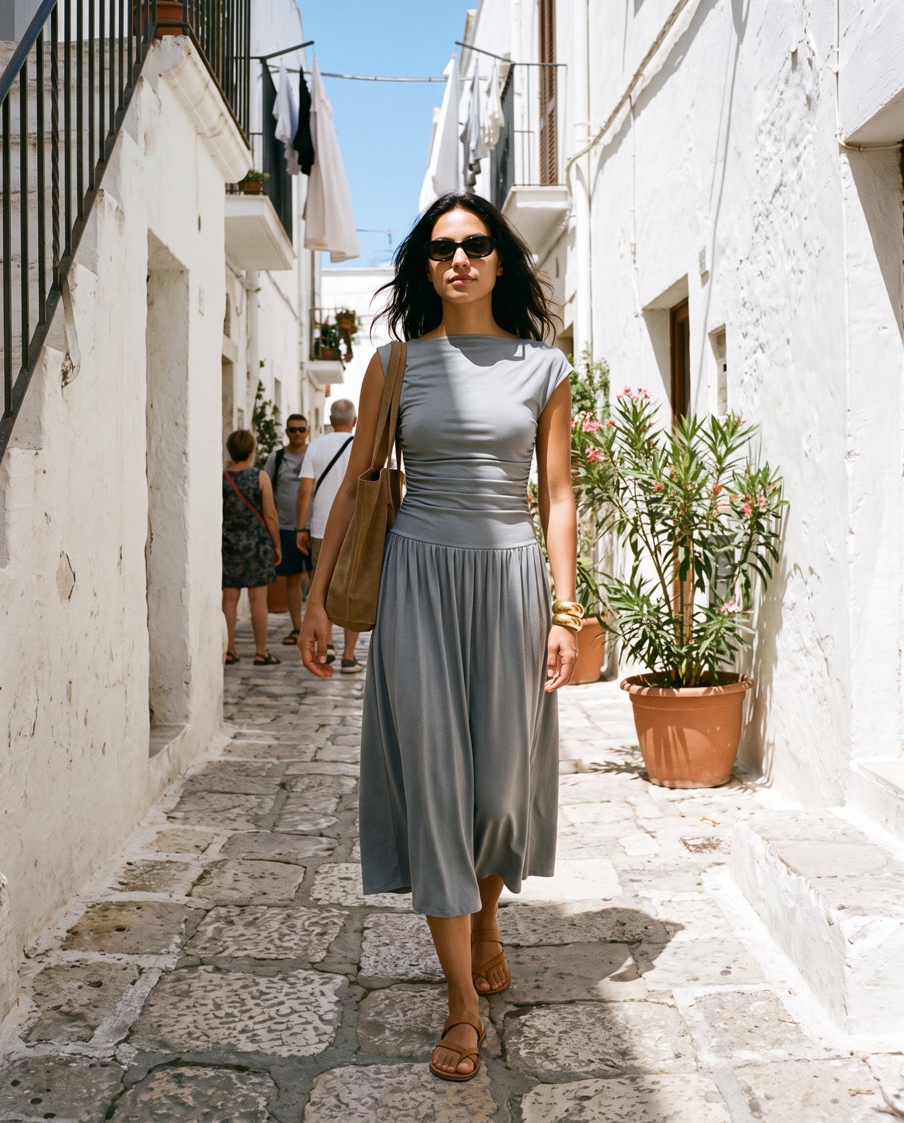 The Madilyn Dress Slate Blue