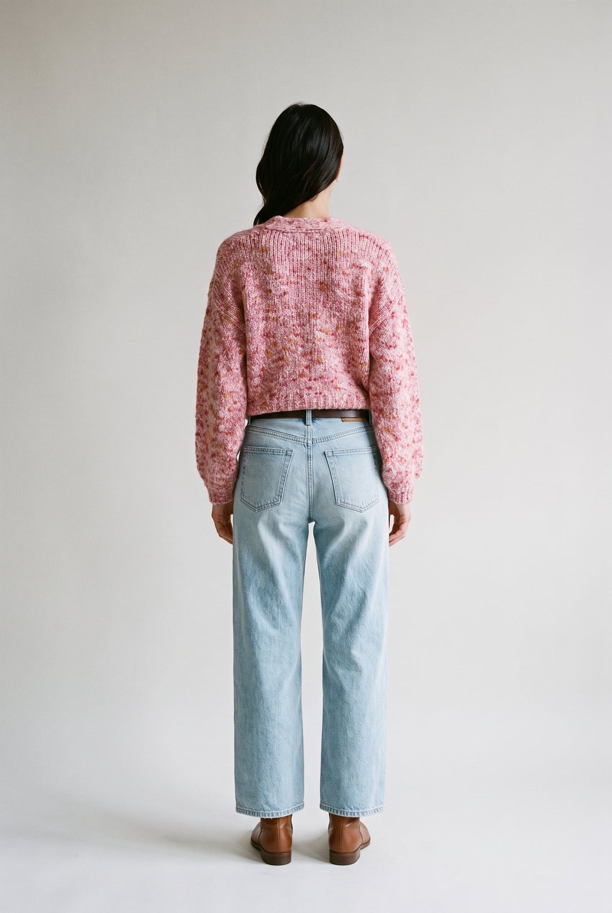 Premium Wool Mohair Angora Plush Knit Cardigan 29 28