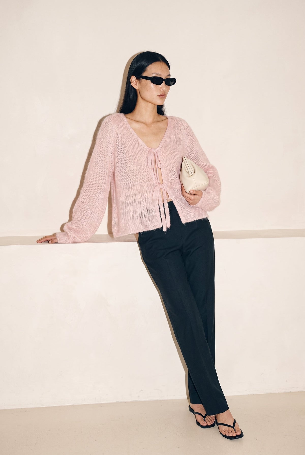 Wool Mohair Blend Soft Knit Cardigan 29 28