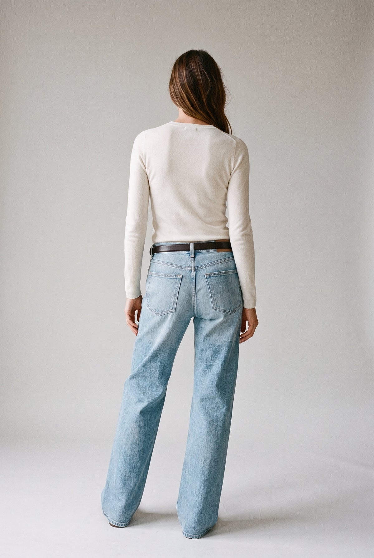 Wool Silk Blend Essential Crewneck Knit Top audrey