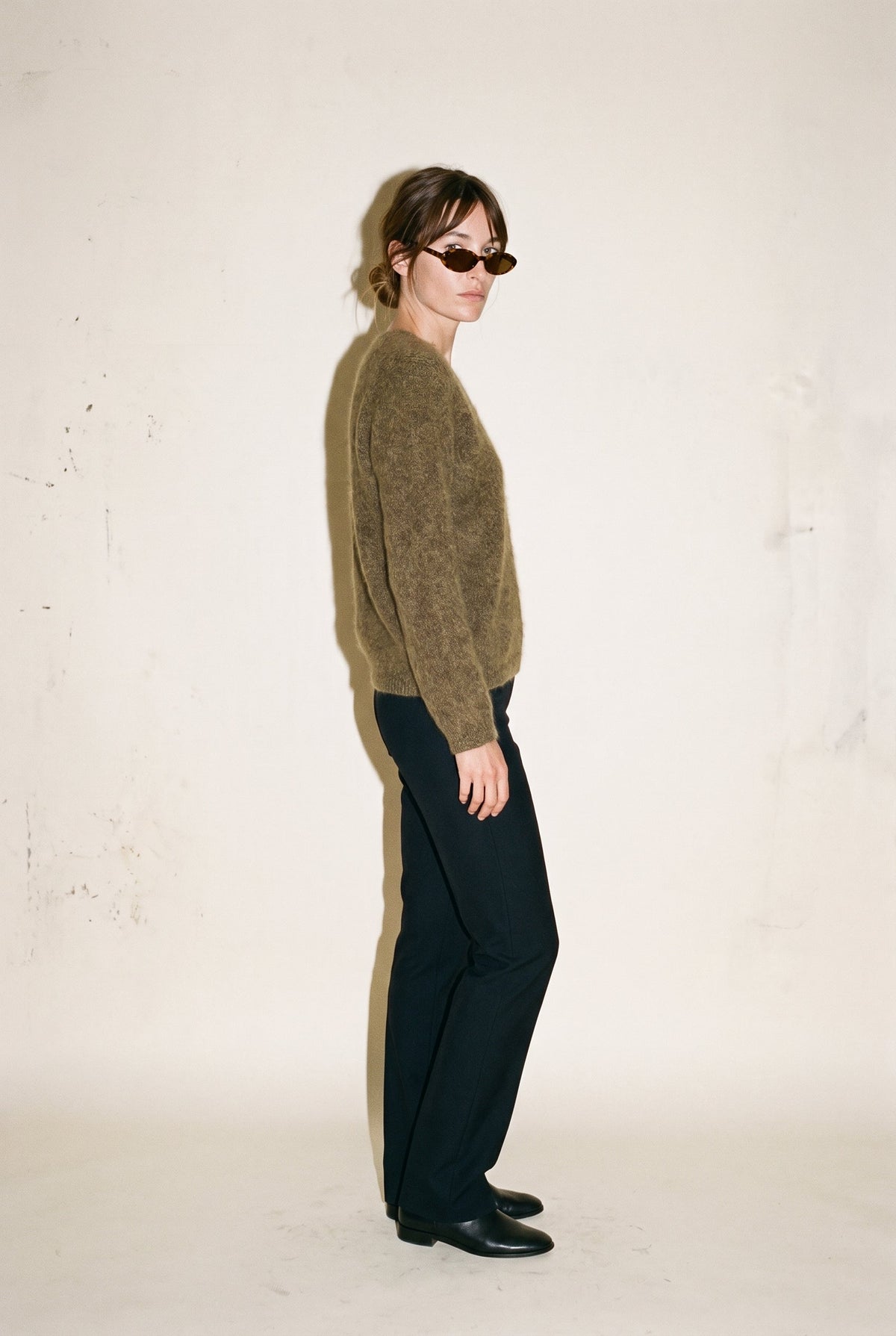 Cashmere Mulberry Silk and Wool Blend Elevated Vneck Sweater ALTAR