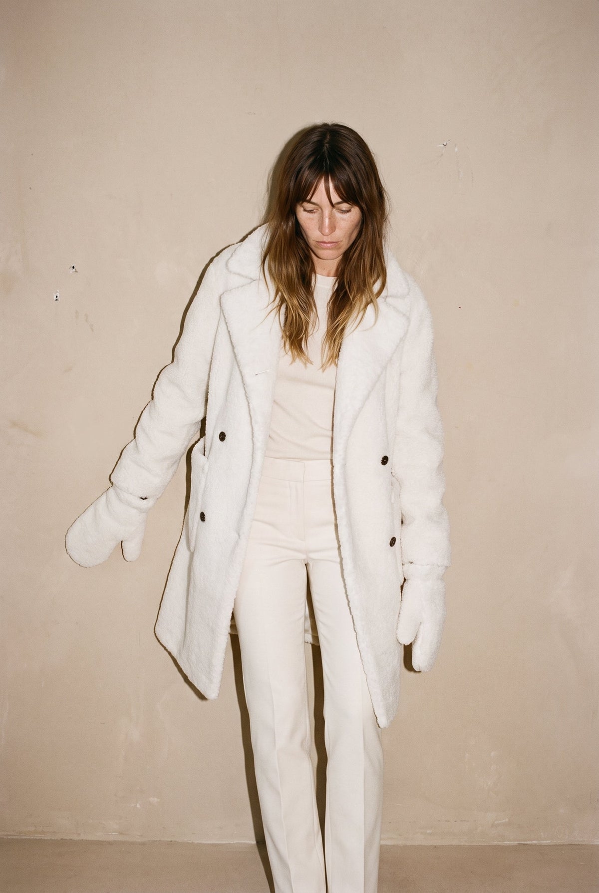 Extra Plush Sherpa Coat With Mittens Slow High