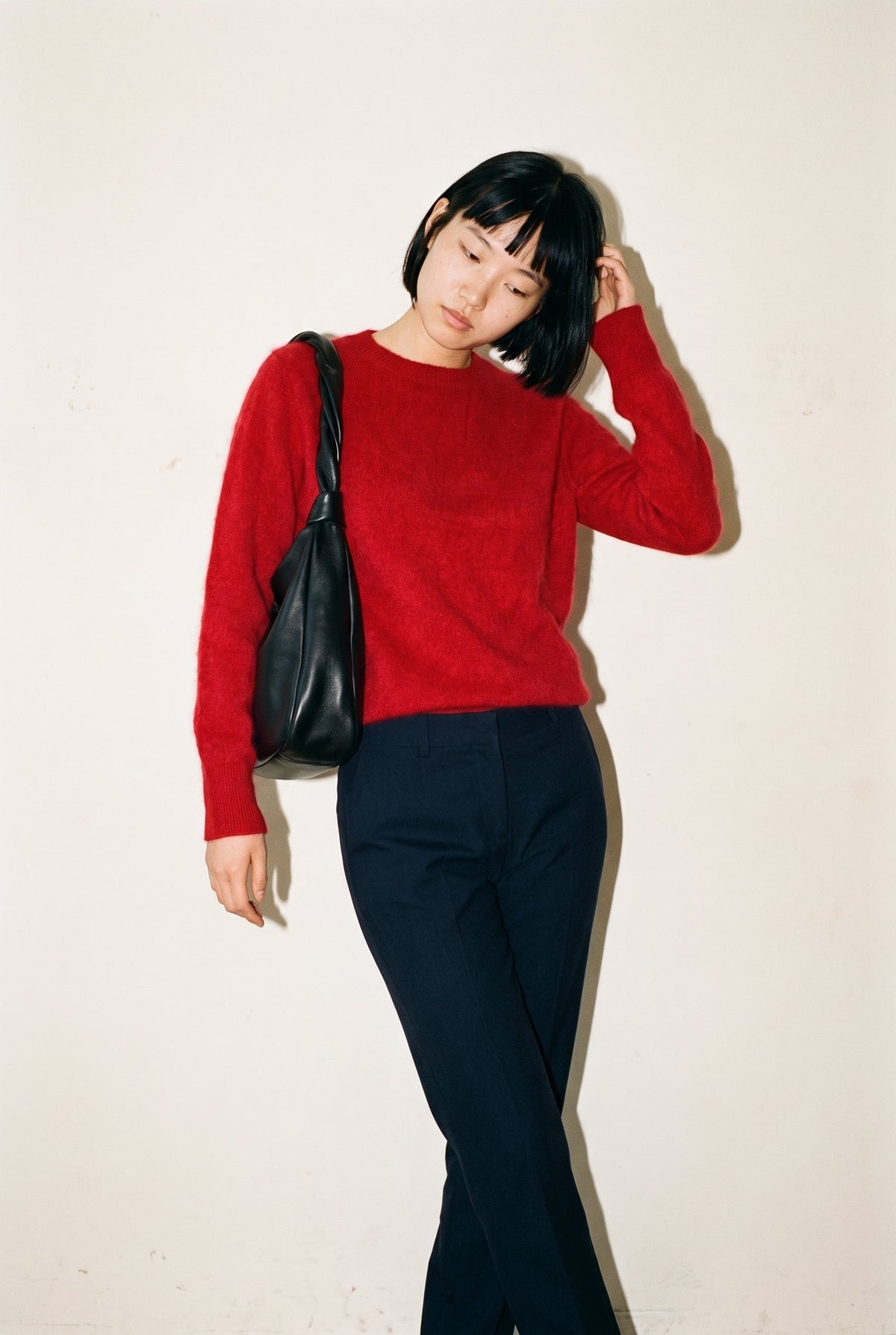 Cashmere Mulberry Silk and Wool Blend Elevated Crewneck Sweater Slow High
