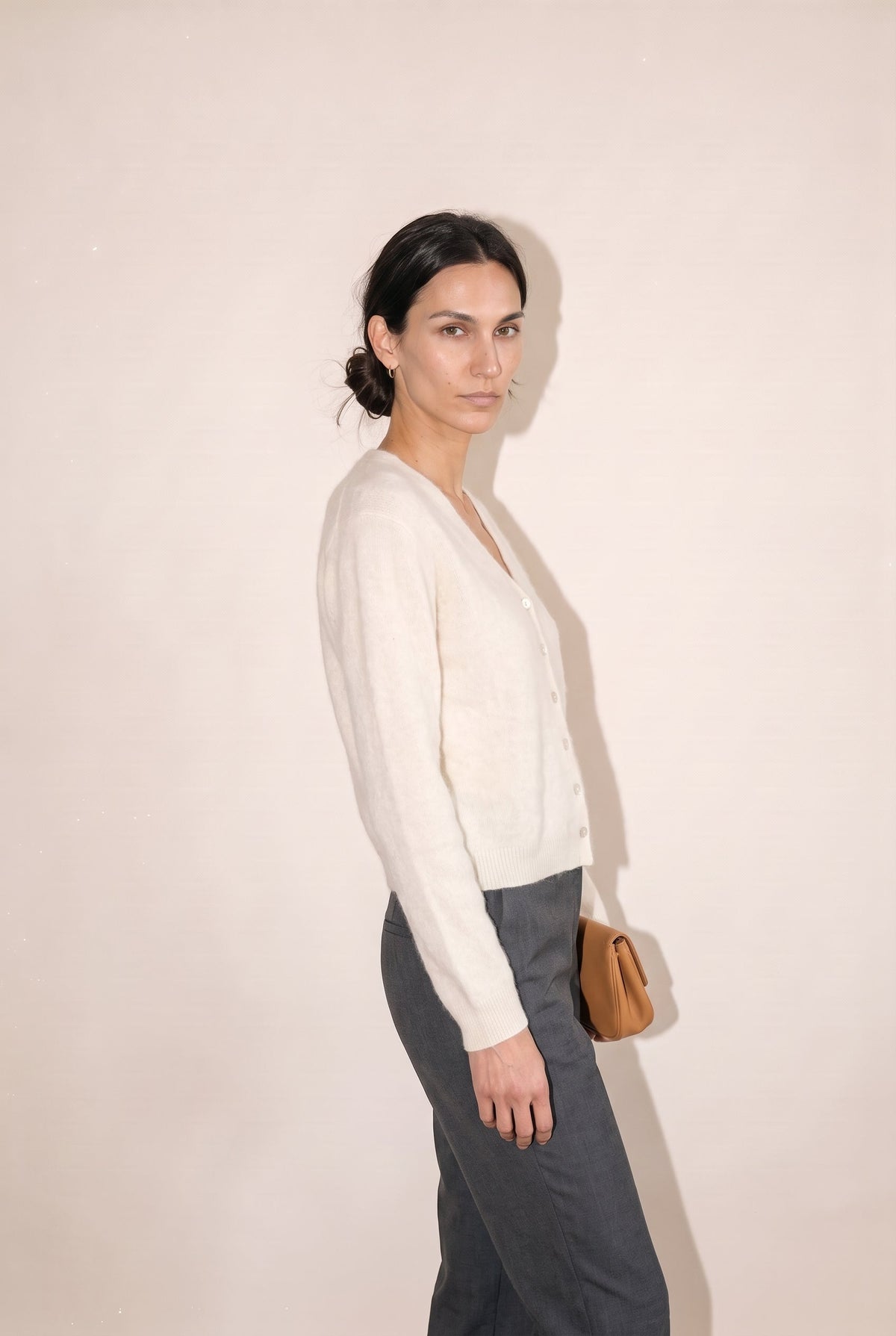 Cashmere Mulberry Silk and Wool Blend Elevated Cardigan Slow High