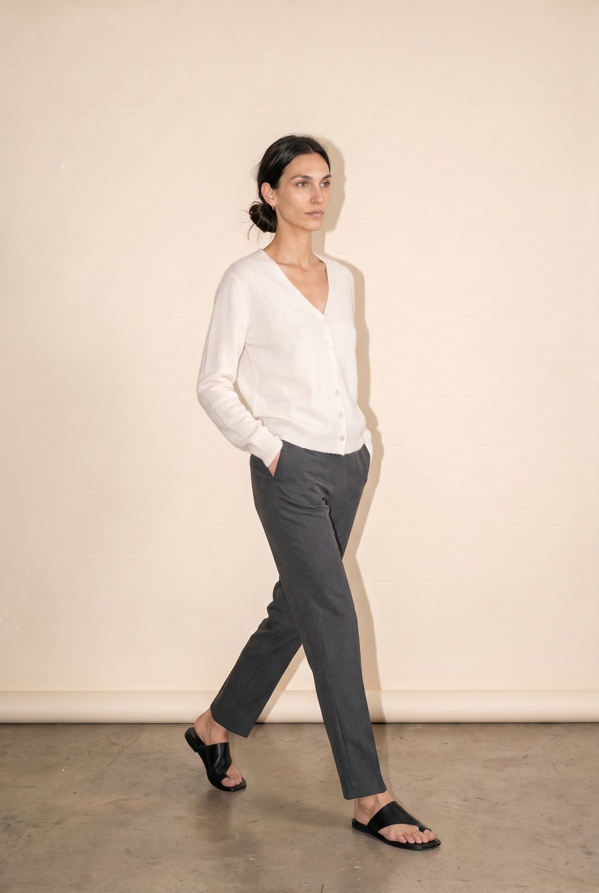 Cashmere Mulberry Silk and Wool Blend Elevated Cardigan Slow High