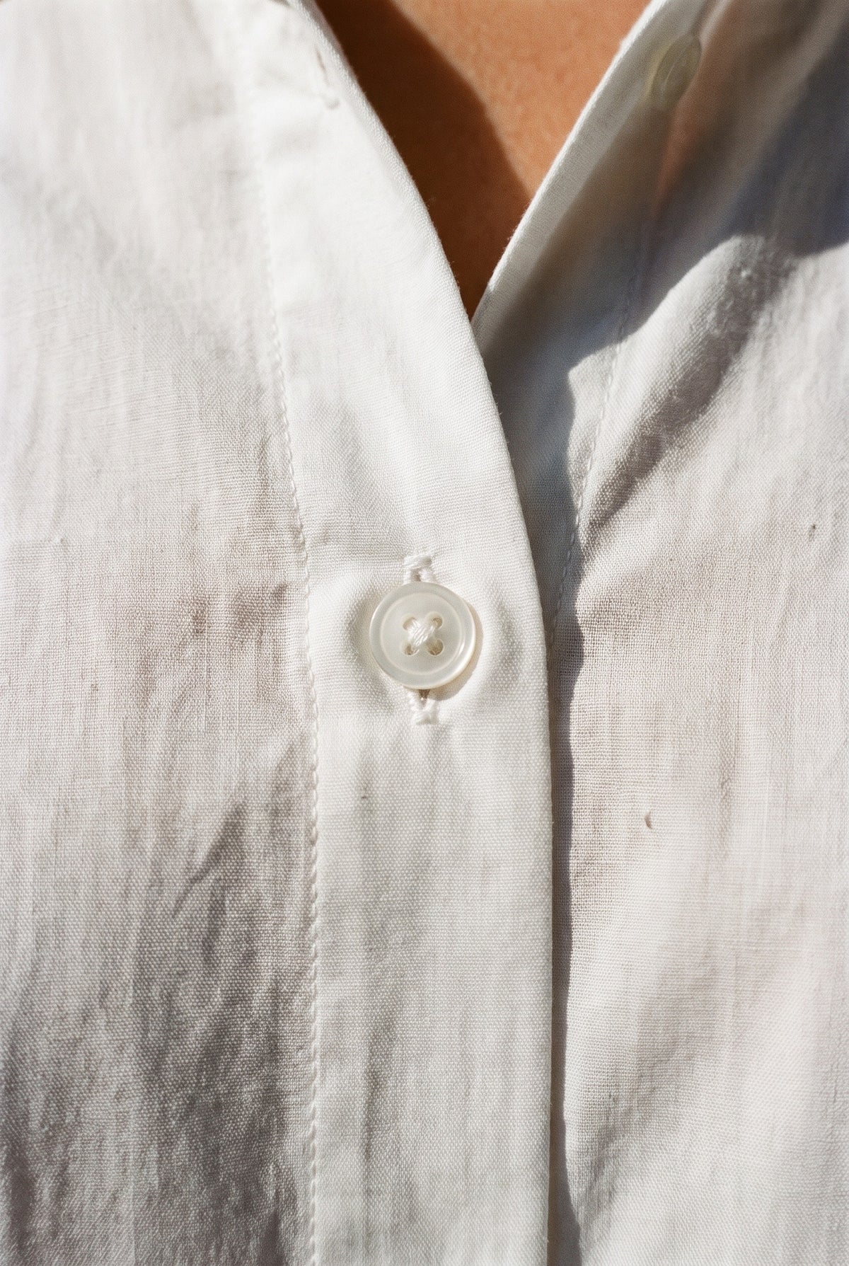 Bowie Polished Button-Up Blouse White — 067934