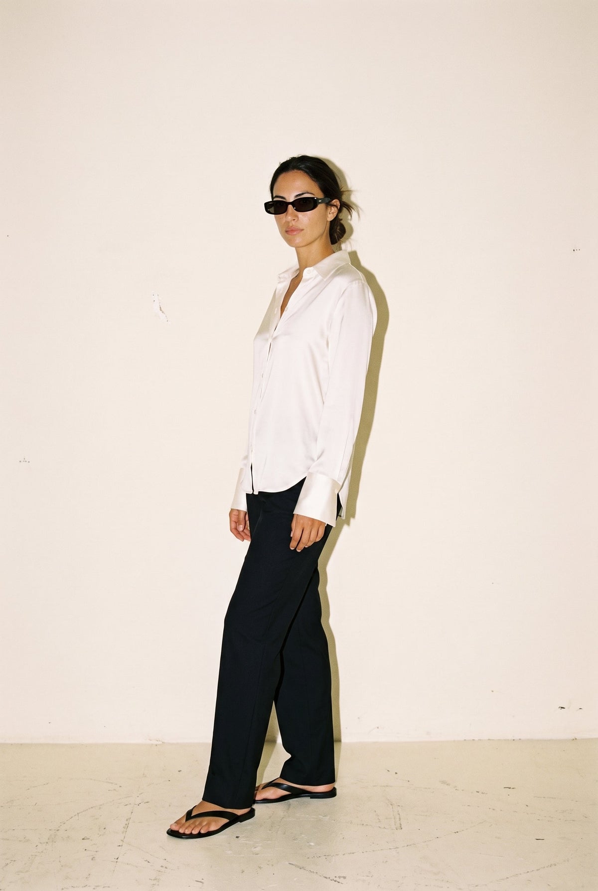 Isla Polished Button-Up Blouse COCA