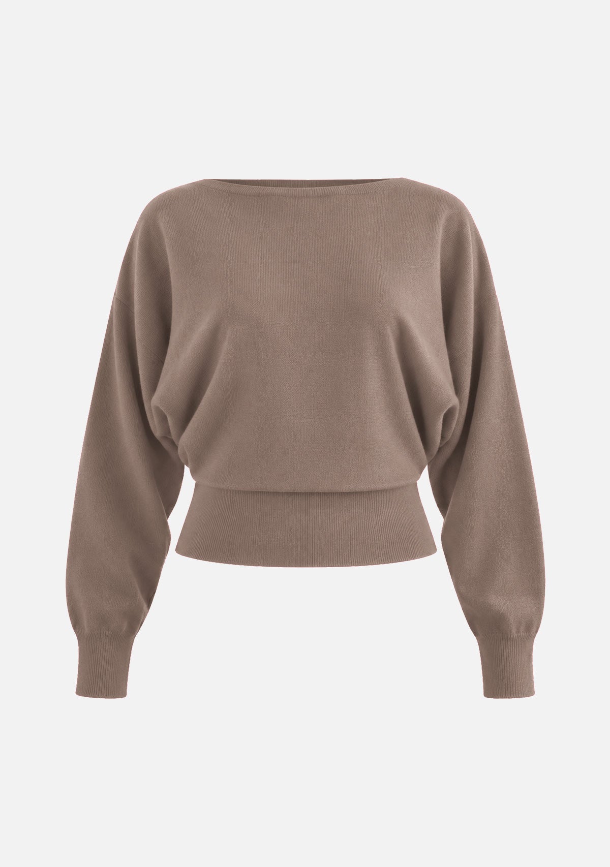 Cropped Funnel Neck Sweater