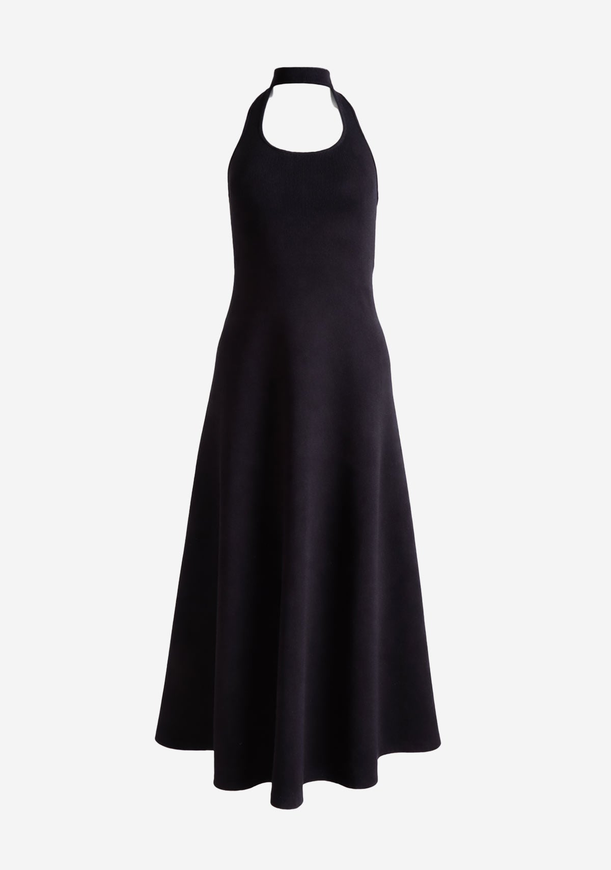 Halter Midi Dress Black