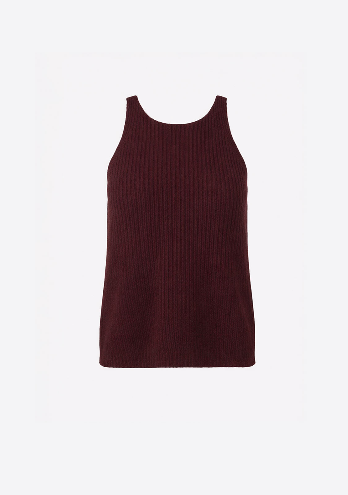 Layered Scoop Neck Knit Sweater Purple/Brown