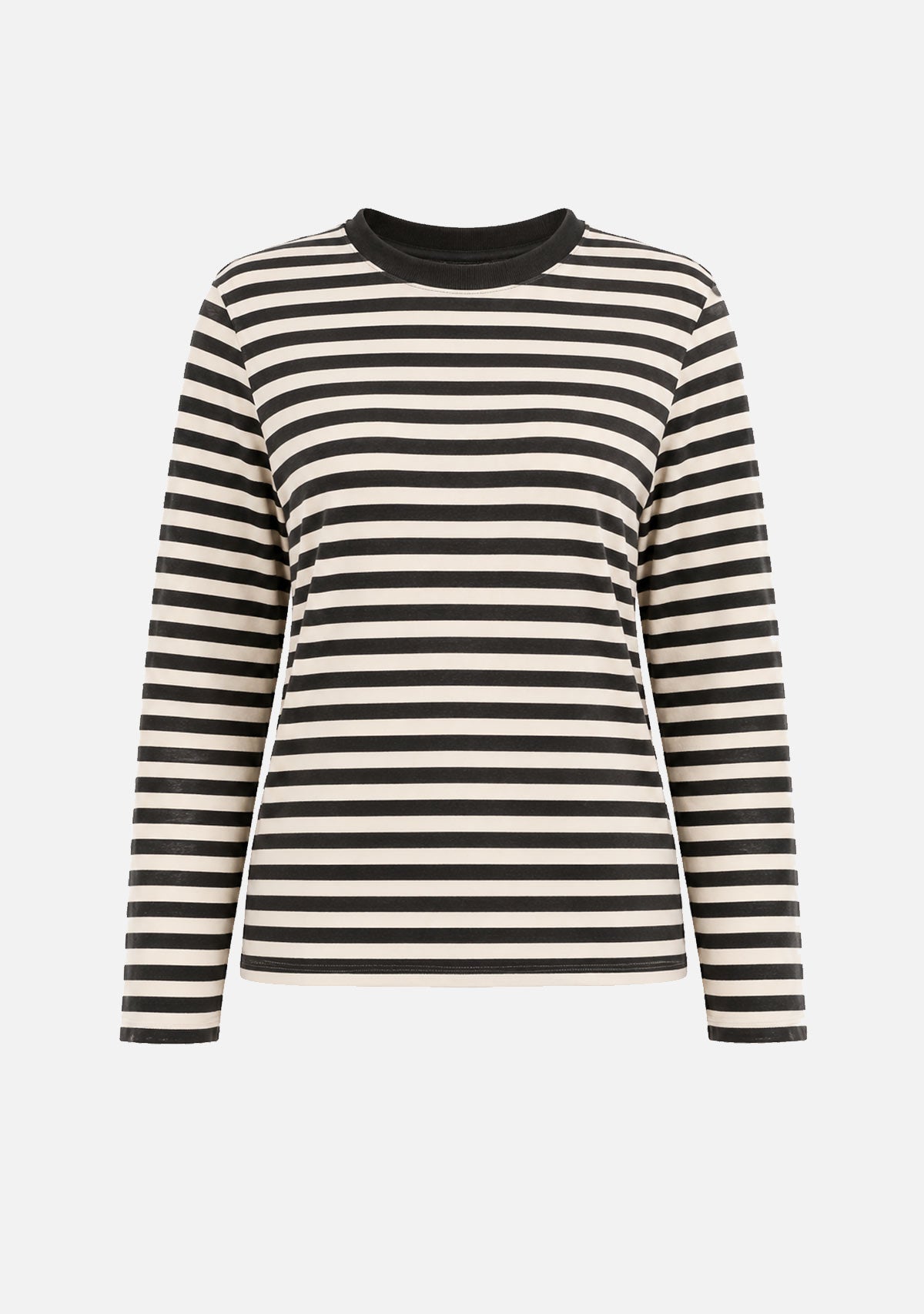 Cropped Longline Tee – Stripes