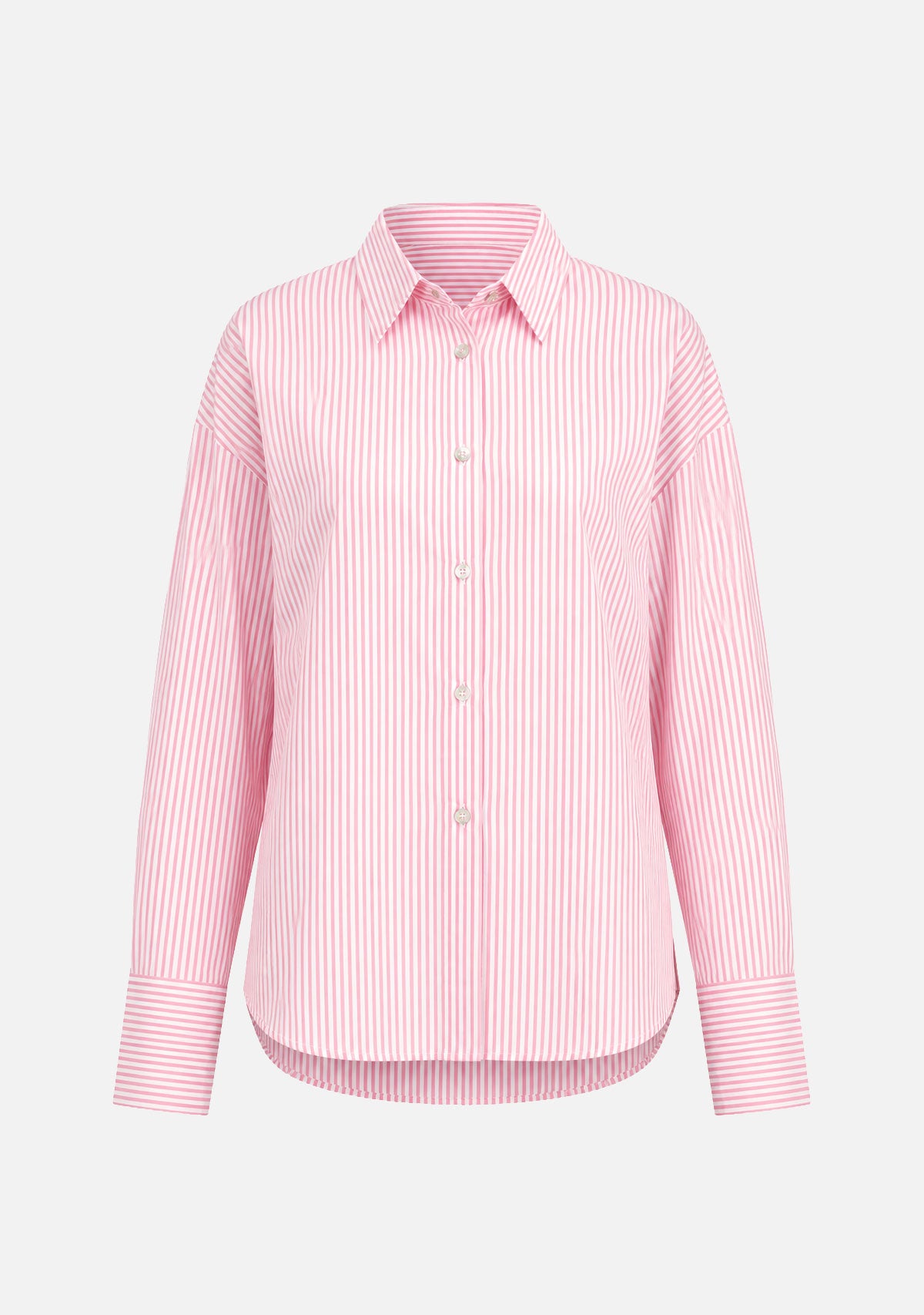 Relaxed Striped Button-Up Shirt