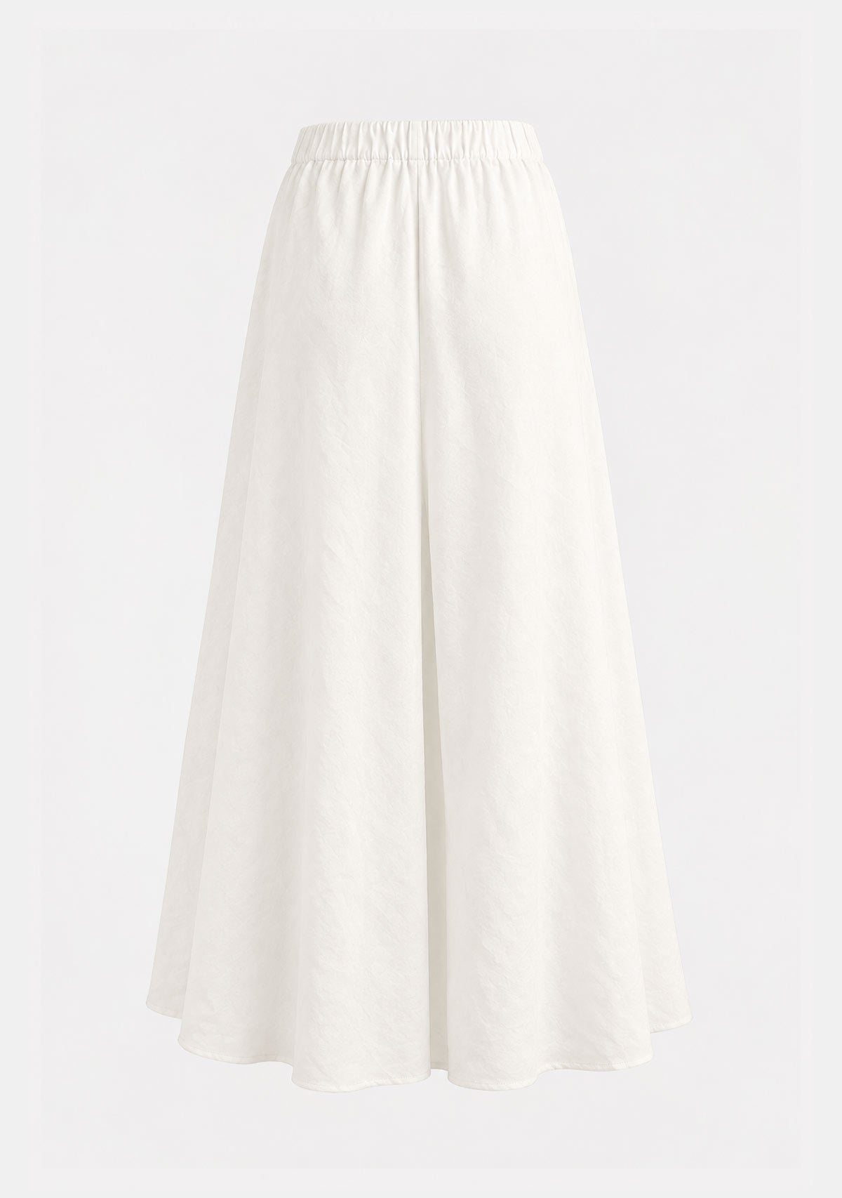 Lightweight A-Line Maxi Skirt White