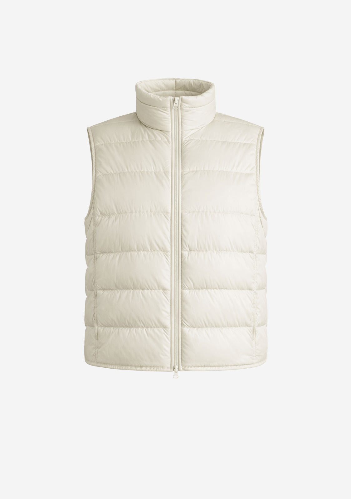 Puffer Zip Vest Beige