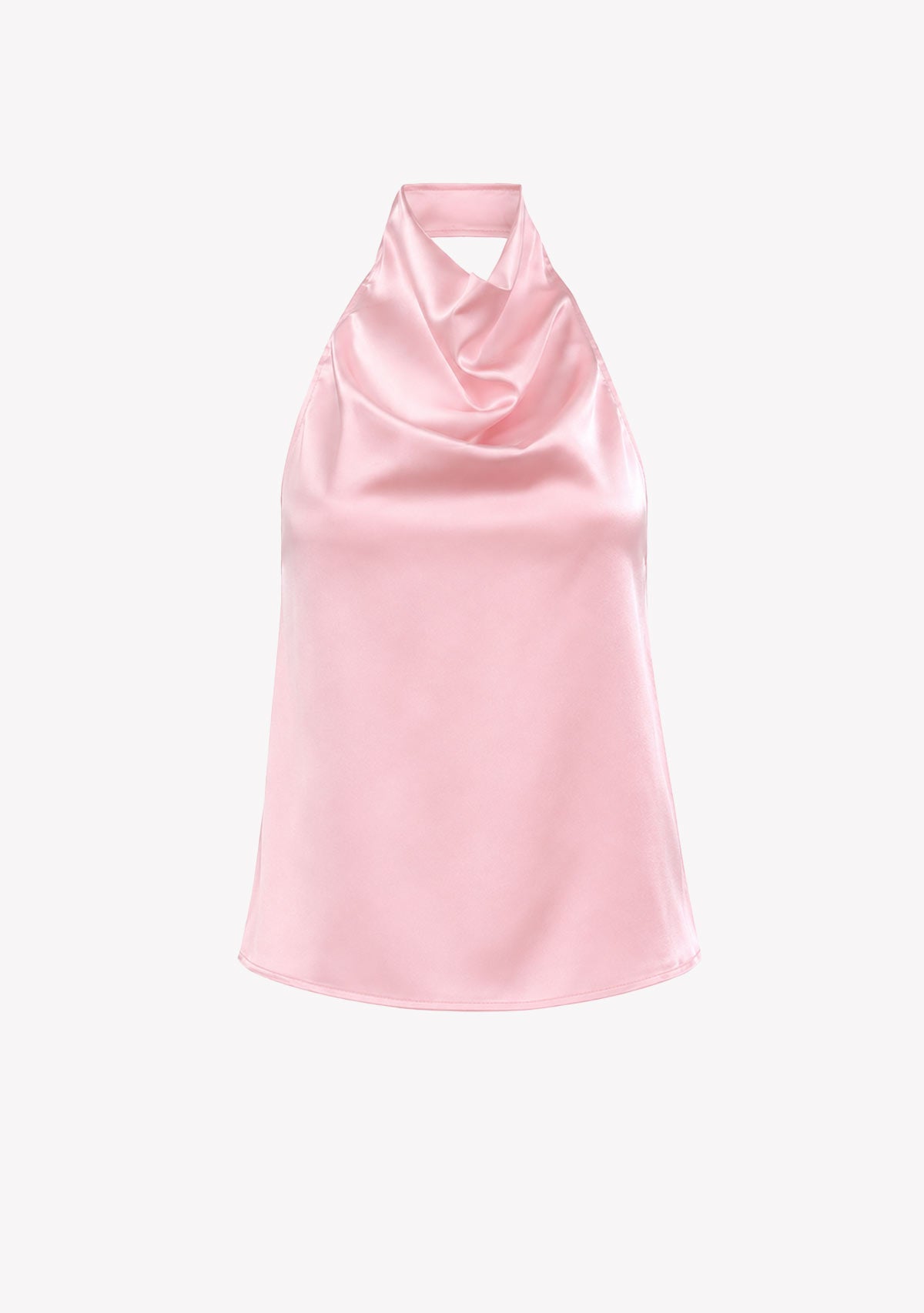 Sleeveless Cowl Neck Top Pink