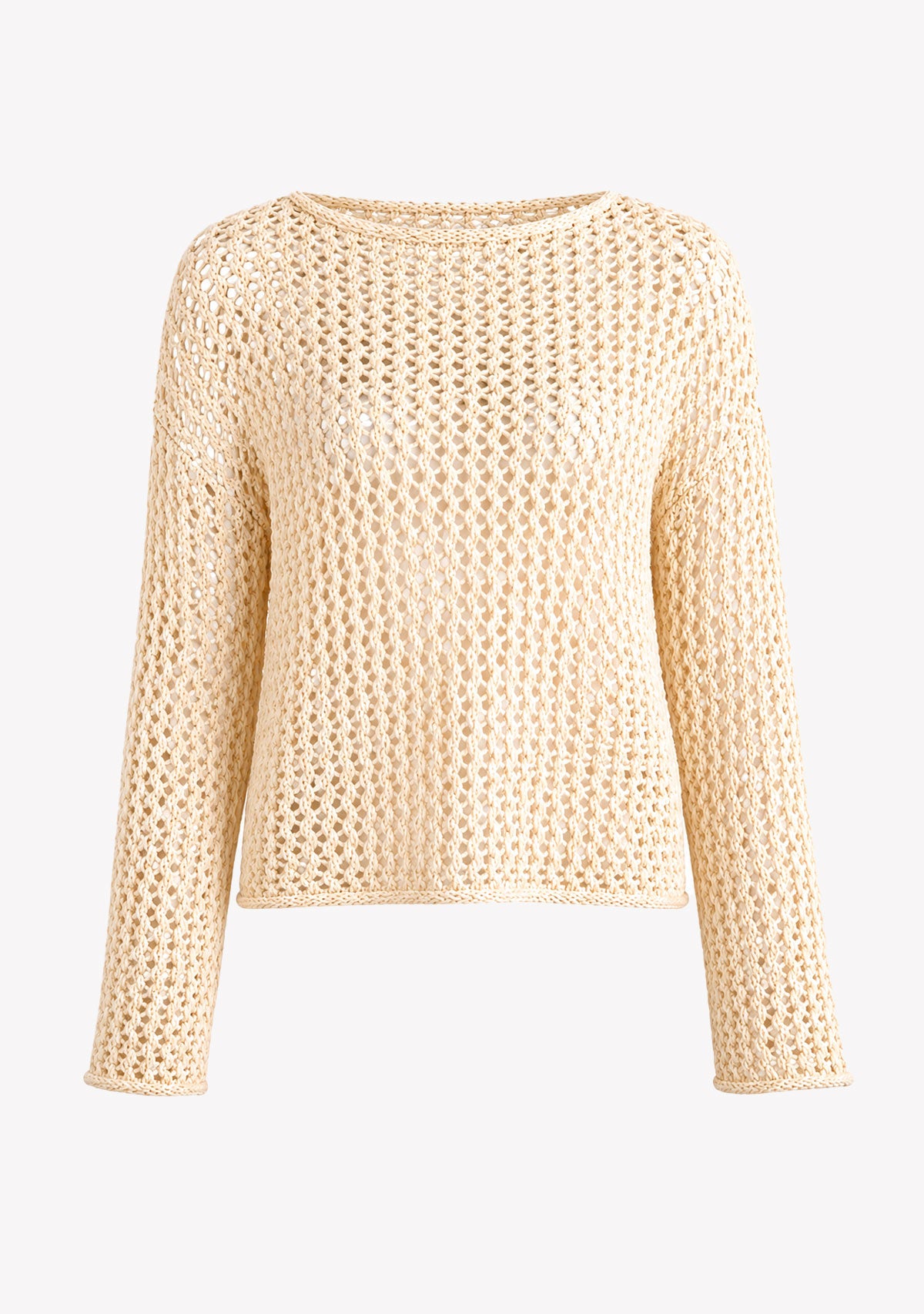 Textured Knit Sweater Beige