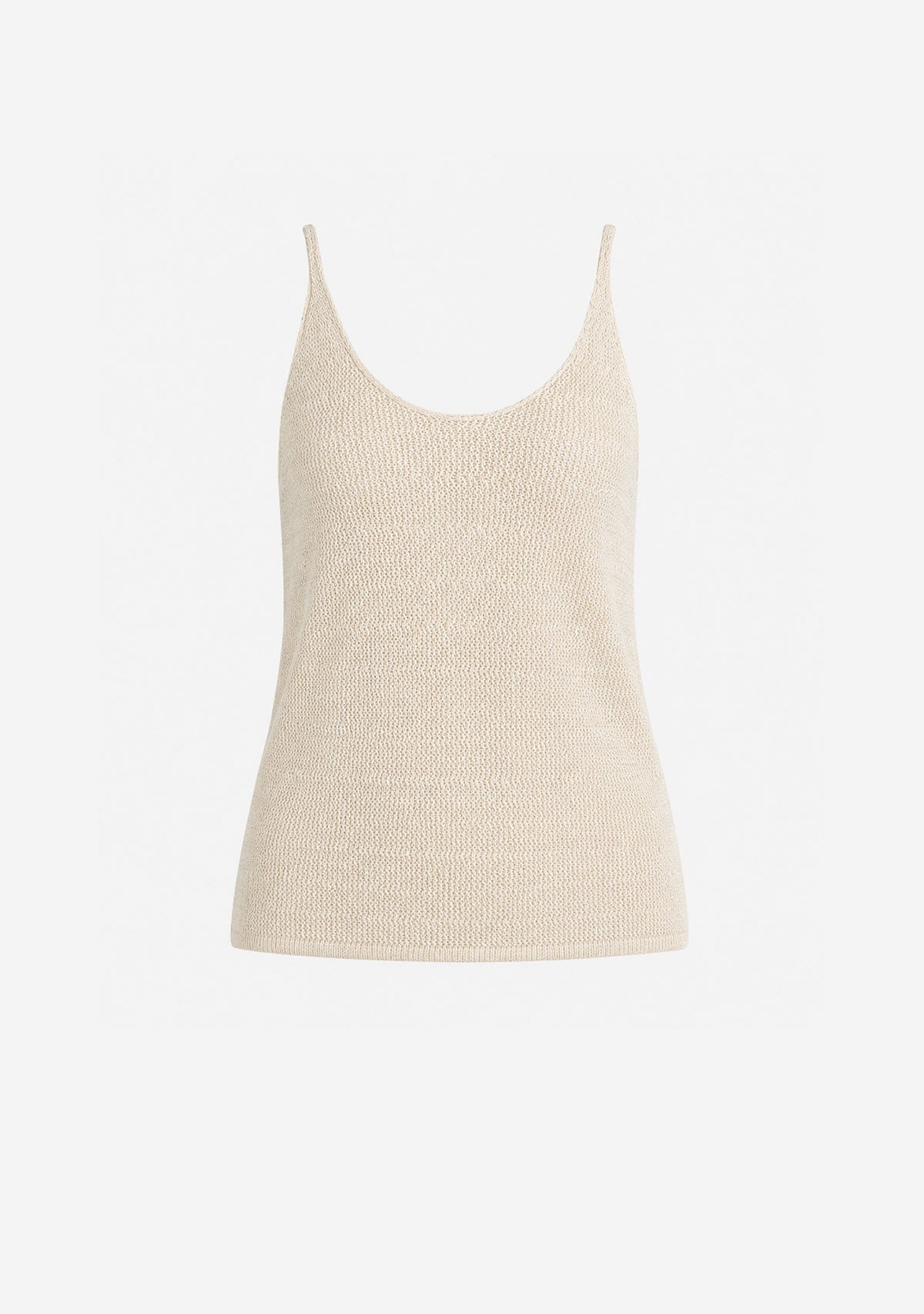 Sleeveless Knit Top Beige