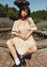 3/4 Slv Fit & Flare Mini Dress