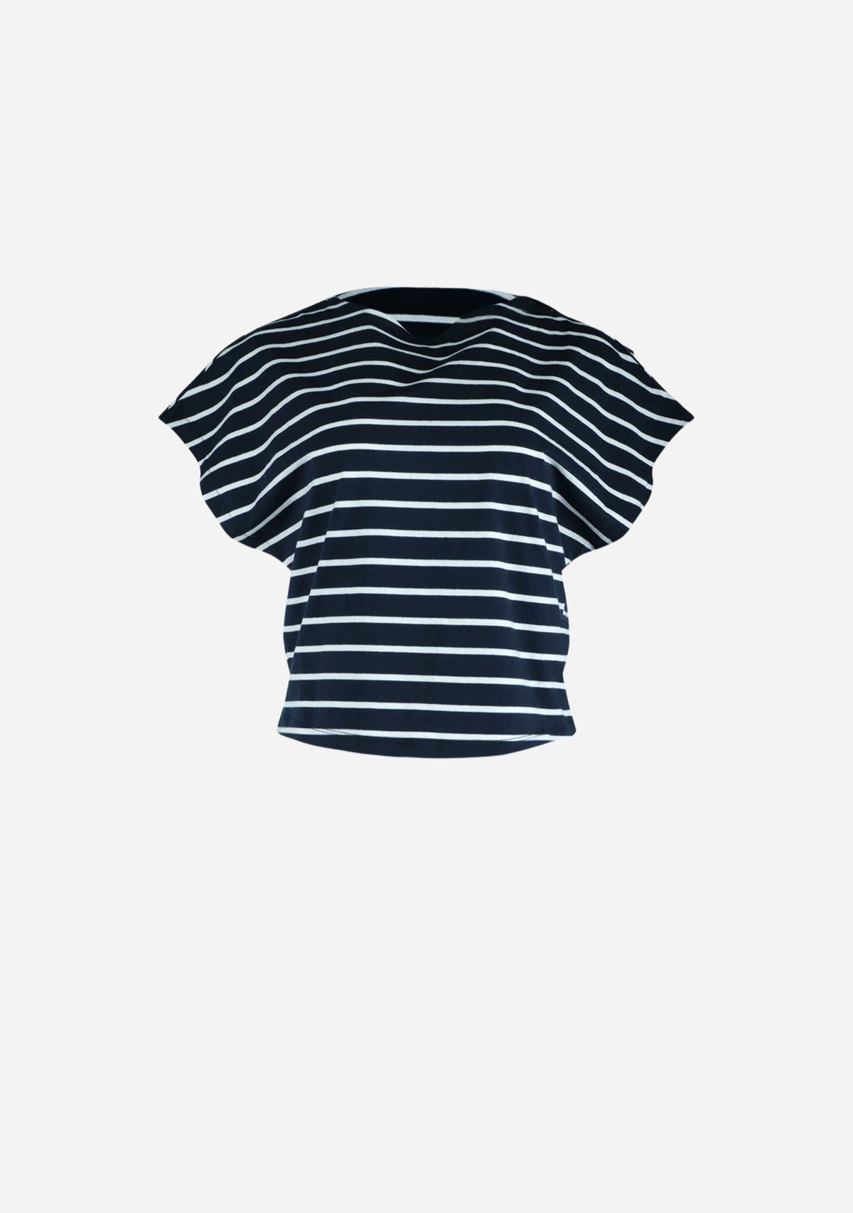 Slash Neck Jersey Top Midnight Blue