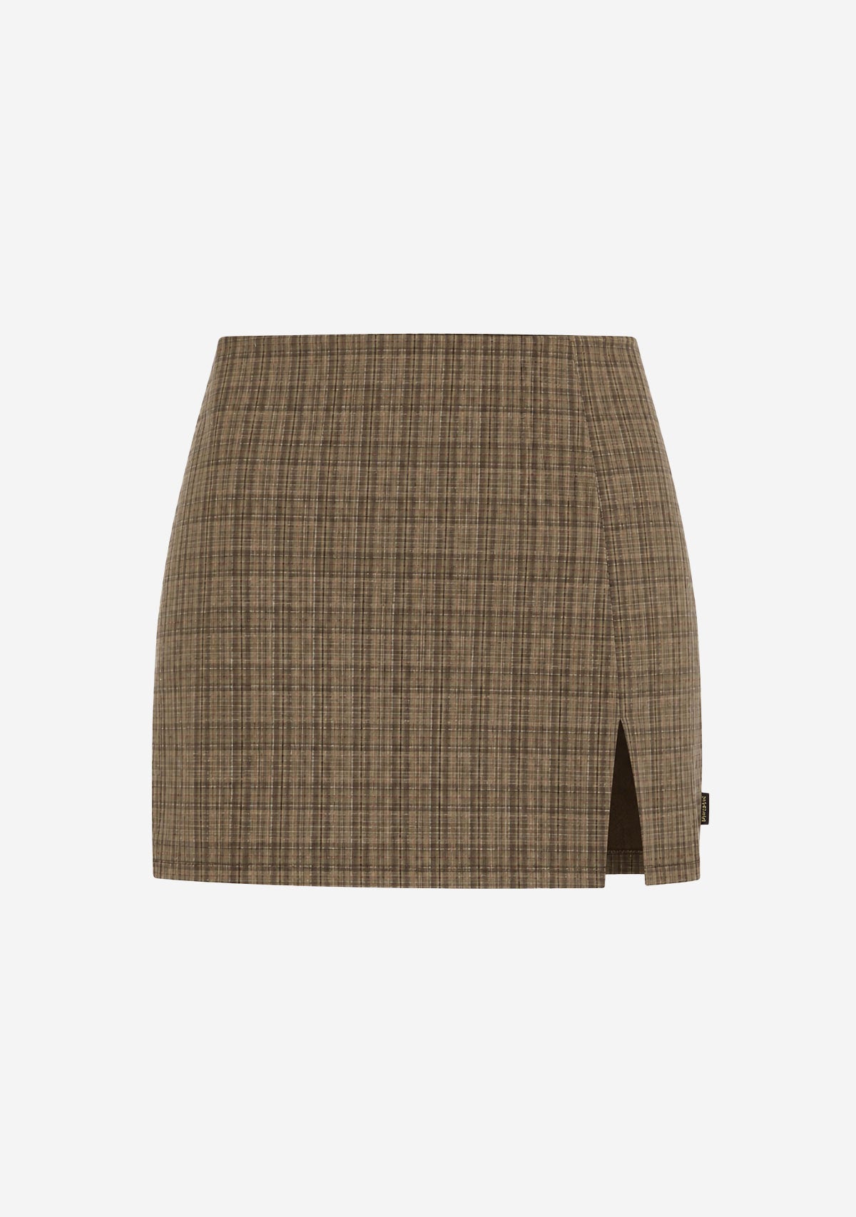 Joanna Shadow Recycled Mini Skirt Stone Check
