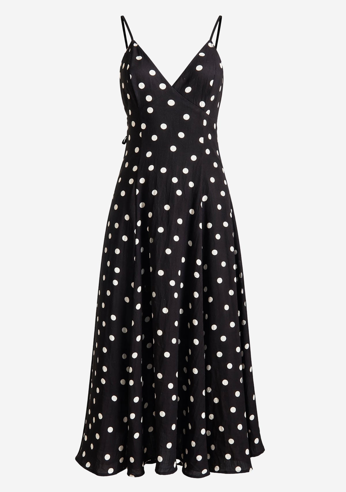 Classic Polka Dot Summer Dress Black Polka Dots