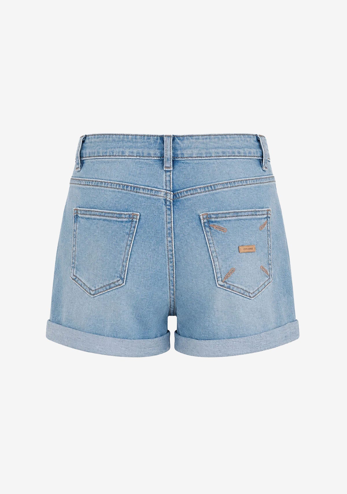 Vintage High-Rise Denim Short Denim Blue