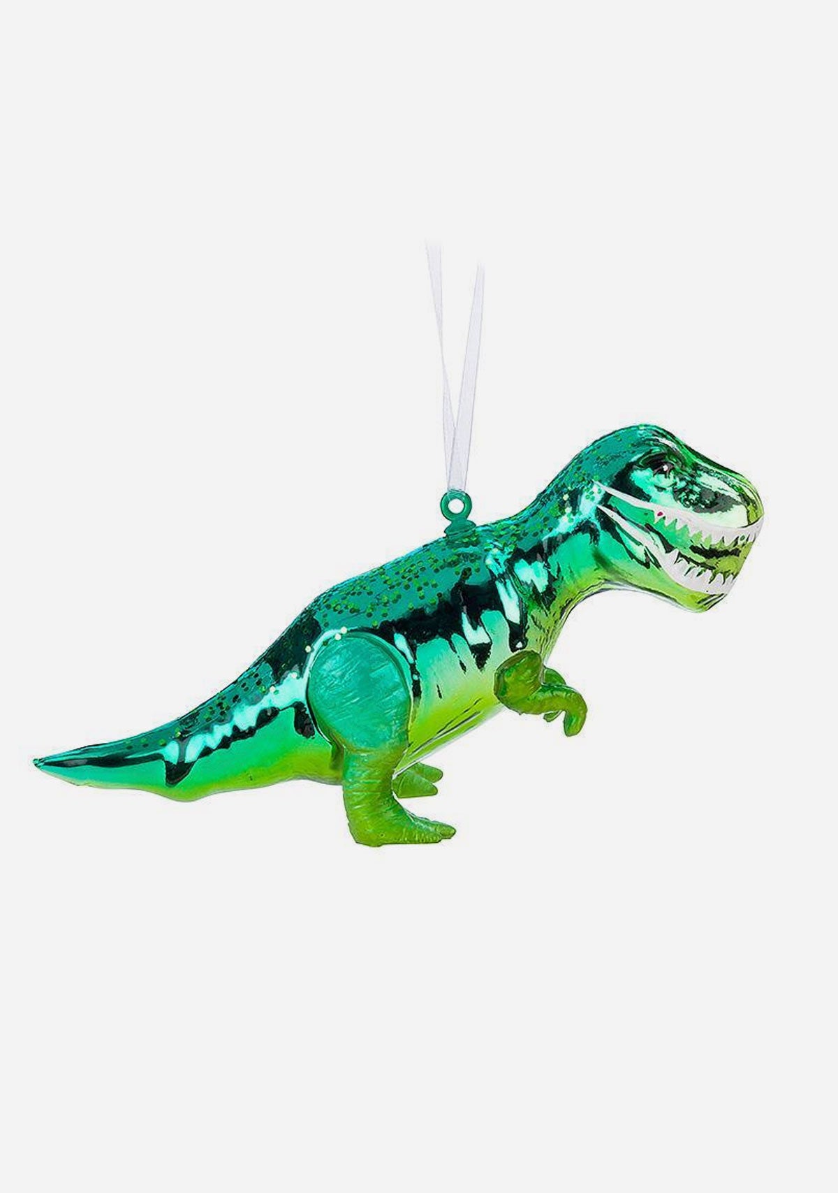 Green Dinosaur Ornament 5.5"L