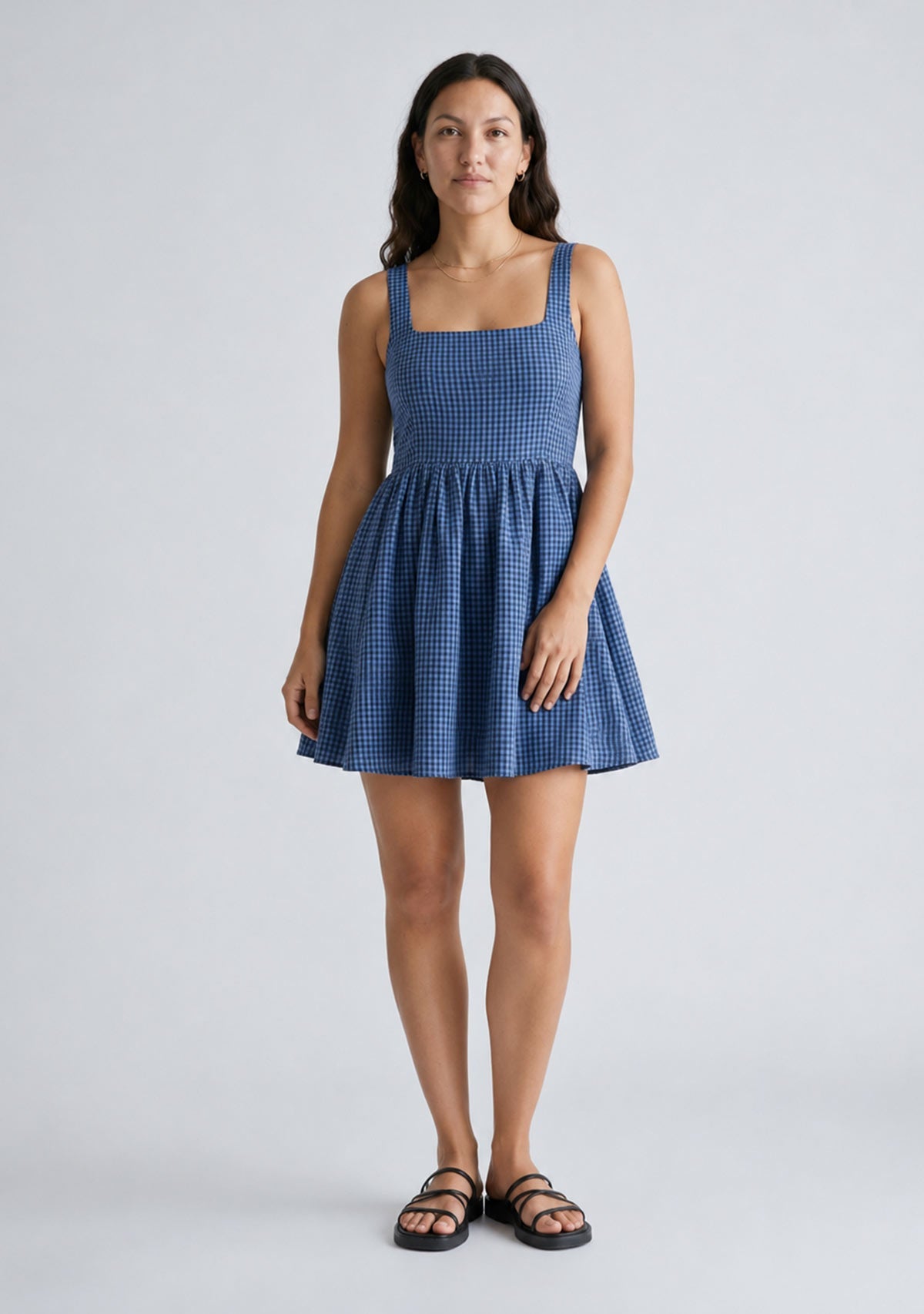 Checker Mini Baby Doll Dress | The Latest Scoop